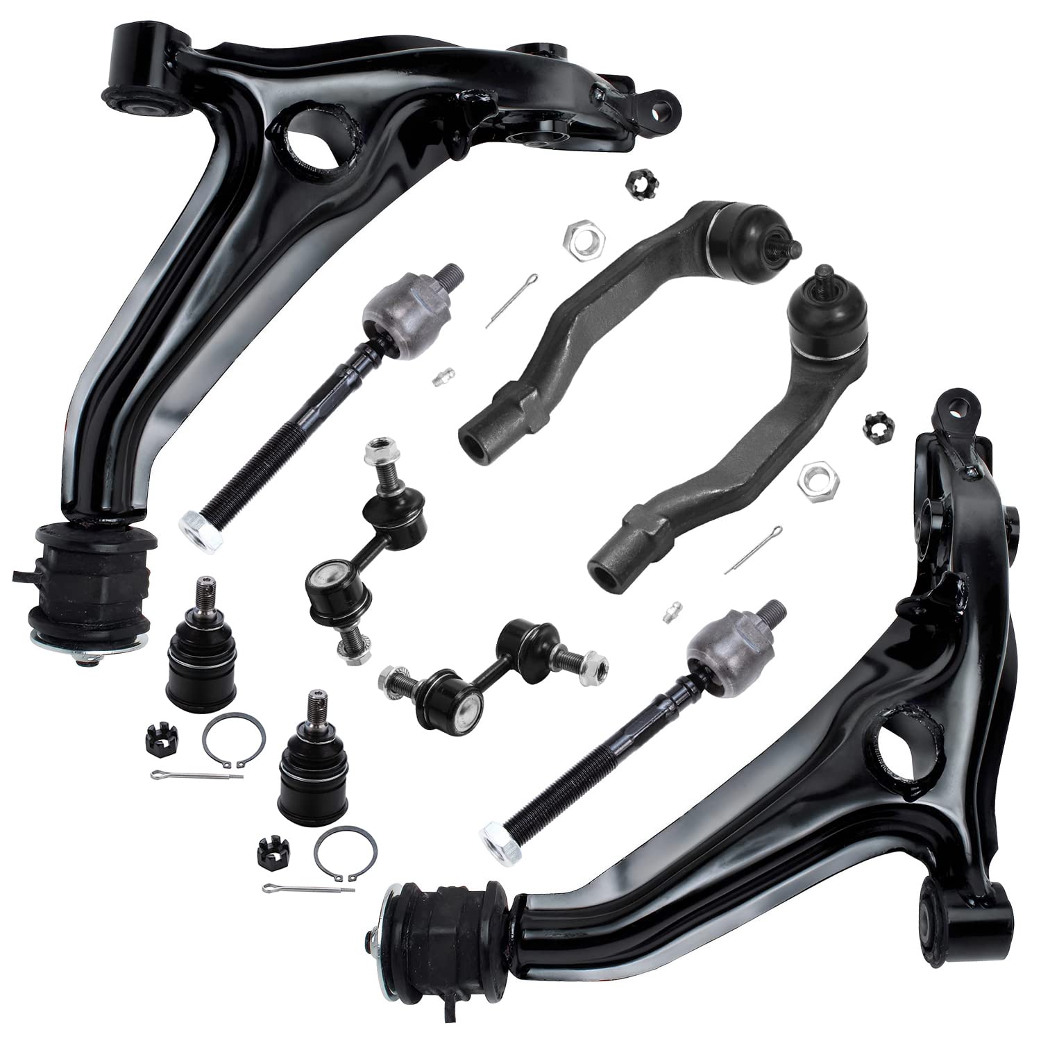 Detroit Axle - 10pc Front End Suspension Kit for 1999-2000 Honda Civic