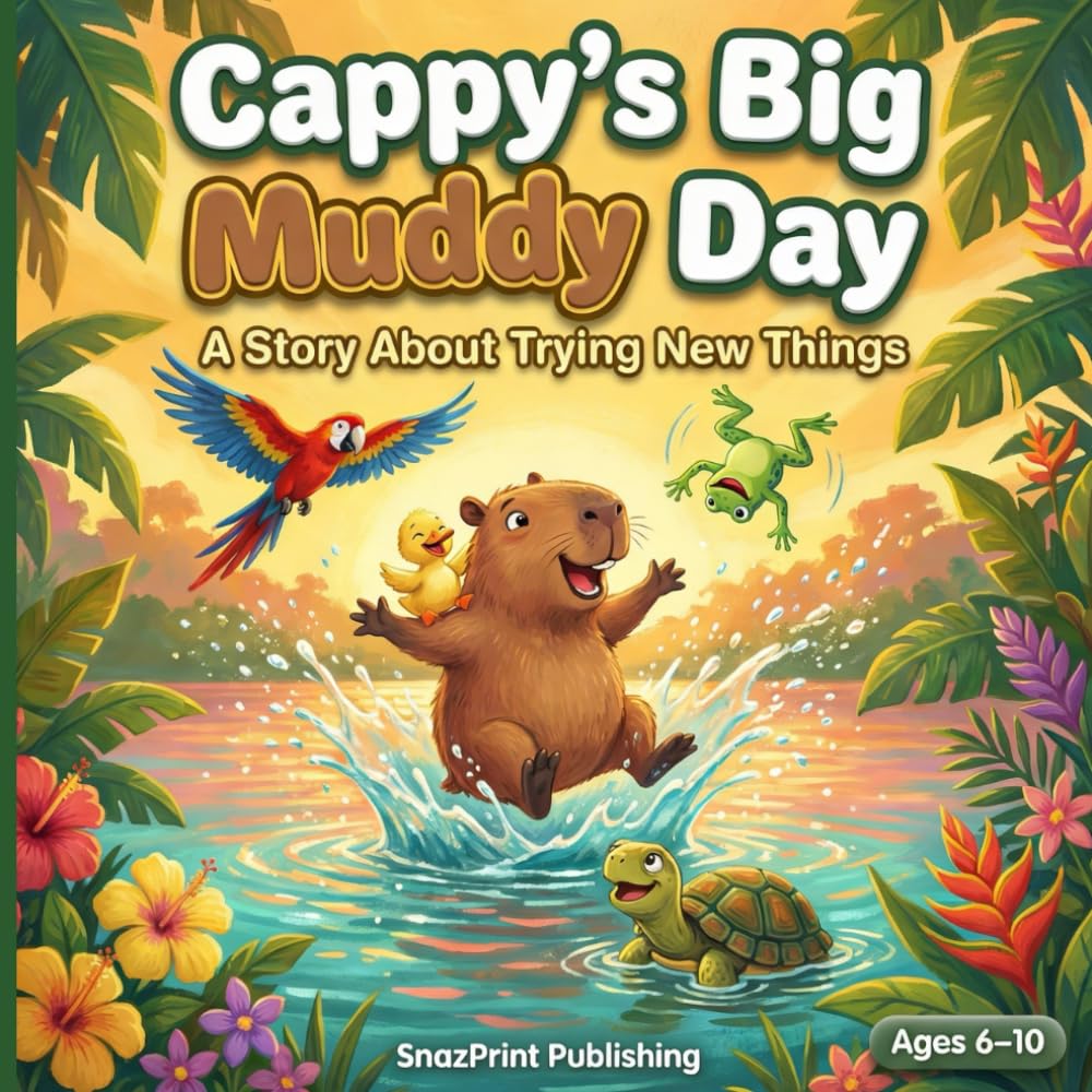 Cappy's Big Muddy Day: A Story About Trying New Things: A Funny Capybara Picture Book About Bravery, Overcoming Fear and Friendship for Kids Ages 6-10 ... Trying New Things and Building Confidence