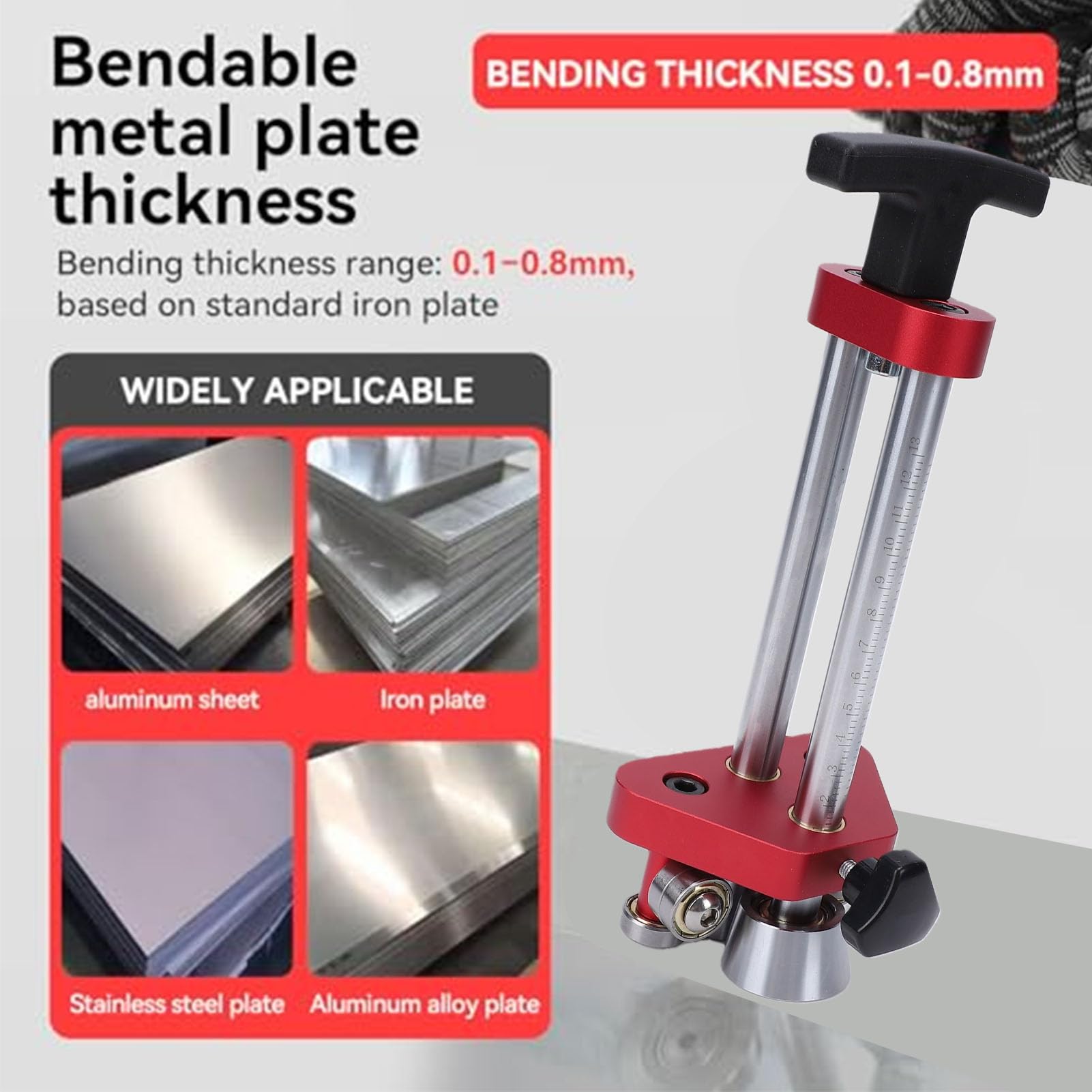 Aramox Cintreuse à Rouleaux de Tôle 7 à 130 Mm Réglable de 0 à 100 Degrés pour Atelier et Fabrication de Métal