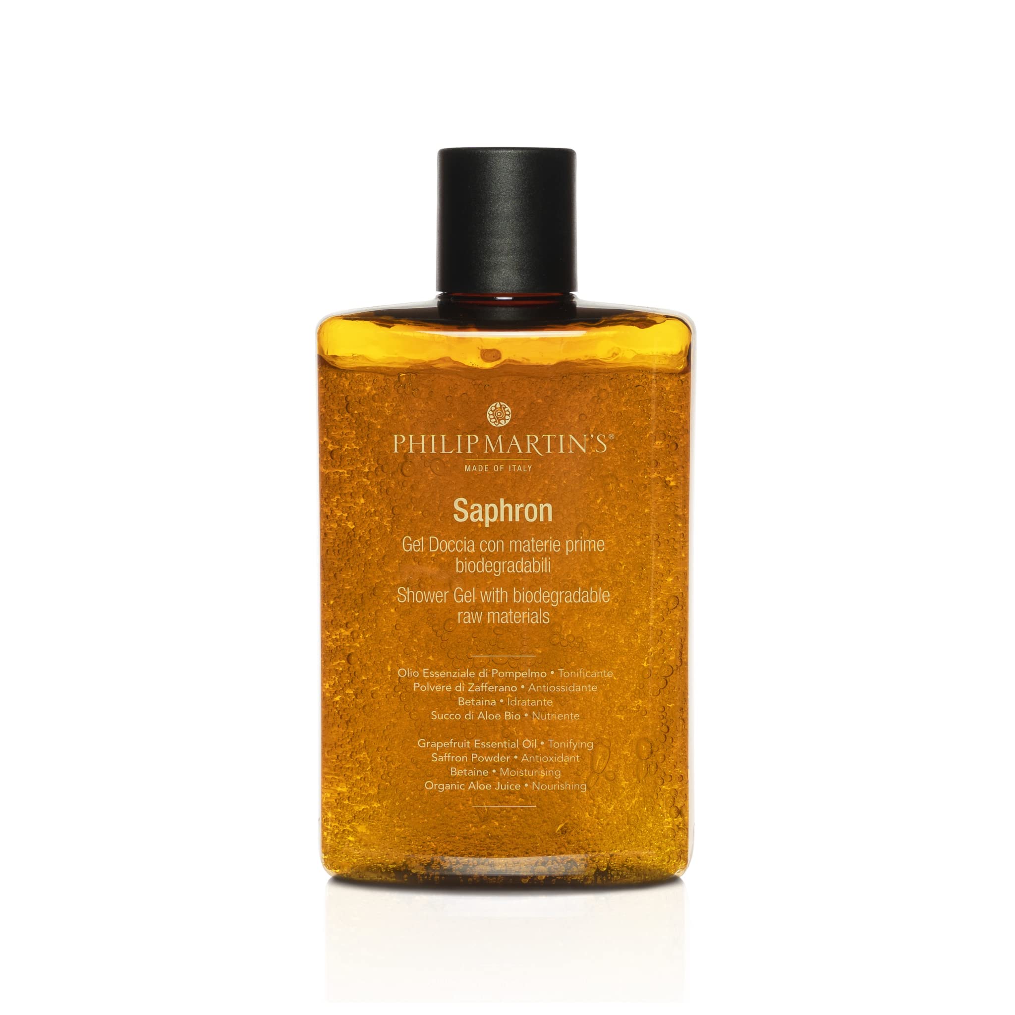 Philip Martin's Saphron Shower Gel - Hydrating Body Wash With Biodegradable Raw Materials (10.14 oz)