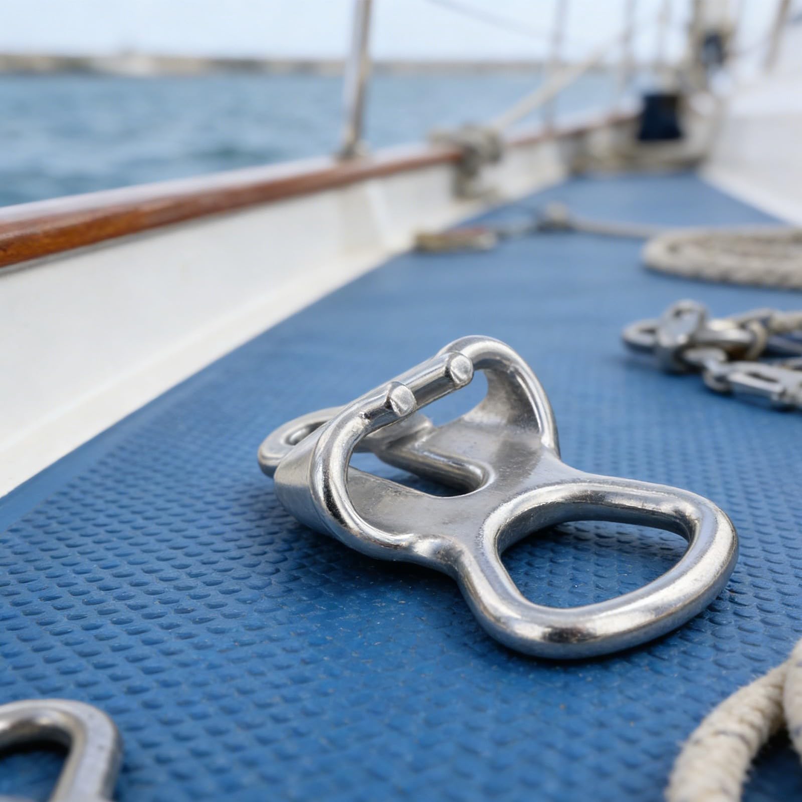 Catena di ancoraggio per barche in acciaio inossidabile 316 per corde da 6-8 mm e 10-12 mm, con anello di sicurezza per soluzioni di ormeggio marine affidabili (10-12 mm)