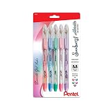 Pentel Sunburst Metallic Gel Pen, Medium Line, Permanent, Assorted Ink, 5 Pack (K908MBP5M) – view 1