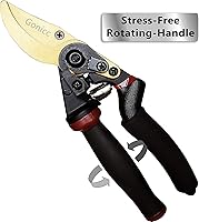 Vista 2 de gonicc 8.5" Professional Rotating Bypass Titanium Coated Pruning Shears(GPPS-1014), Secateurs, Scissors, Pruners with Heavy Duty SK5 Blade. Soft