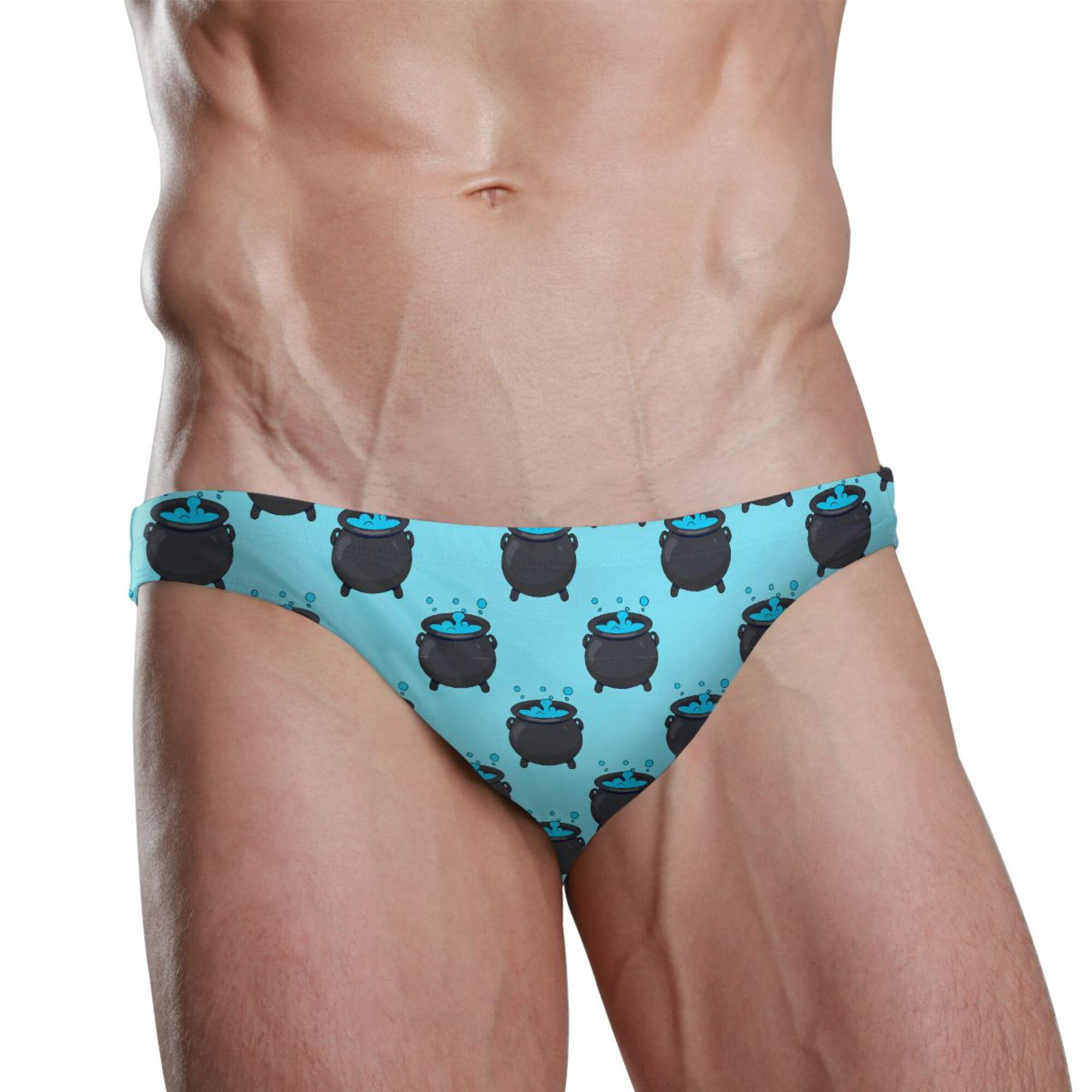 Black Boiler Swim Briefs for Men Swimsuit Bikini Swimwear S B0404865