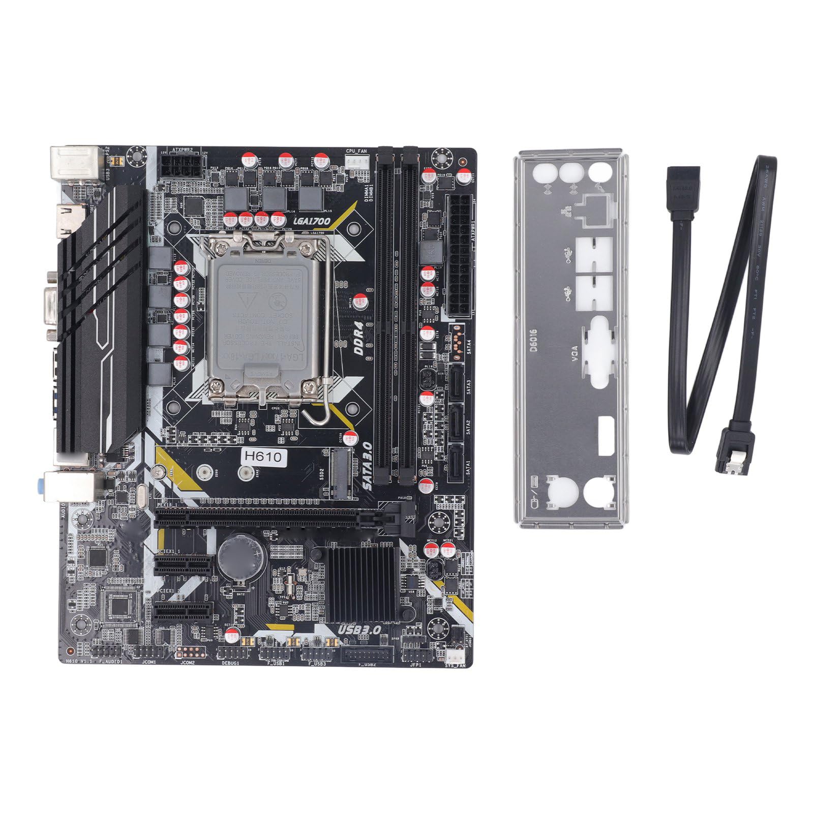 Płyta Główna H610U, ATX, DDR4 DIMM 64 GB, PCIe Gen 3.0 X16, M.2 SSD 32 GB/s, Stały Kondensator, Stabilne Zasilanie dla LGA 1700, z VGA