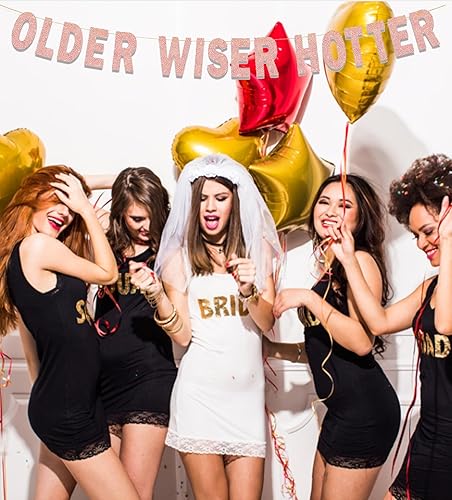 Miniatura 5 de Cartel de fiesta de cumpleaños con purpurina rosa, para cumpleaños de 30, 40, 50, 60, 70, 80, para mujeres, Tauro, cumpleaños, hogar, interiores,