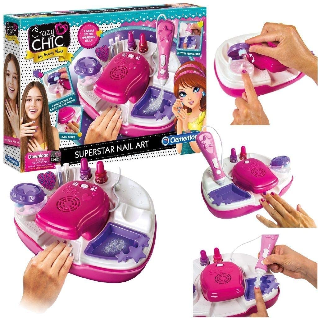 美品！激レア！unicorn PRESTIGE C セッティングセット！ Amazon.com: Clementoni - Crazy Chic - Superstar Nail Art, Kit with