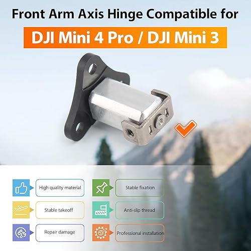 Miniatura 4 de Reemplazo del eje del brazo delantero para DJI Mini 4 proMini 3 bisagras de brazo delantero eje de brazo para DJI Mini 4 Pro Drone Accesorios Piezas