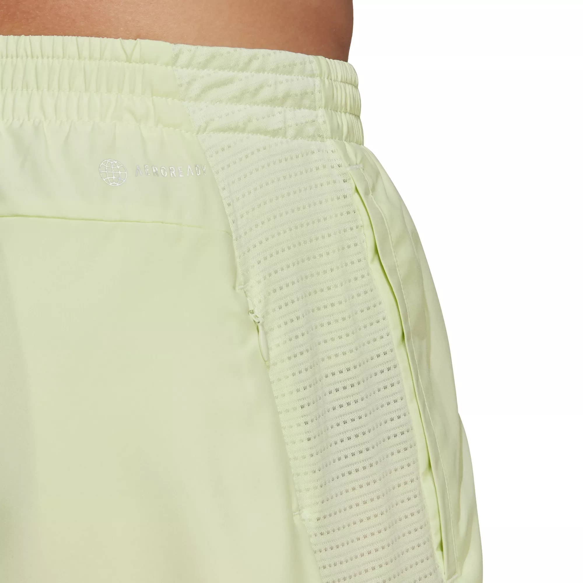 adidas Men's Own The Run Shorts, Almost Lime/Reflective Silver Small 7 in