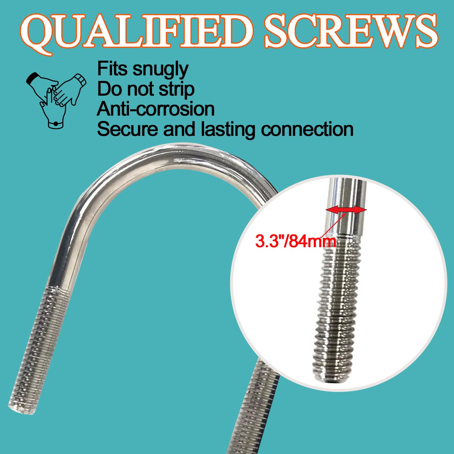 Heavy Duty Stainless Exhaust U Bolt Clamps -3 Heavy Duty Stainless Exhaust U Bolt Clamps -3