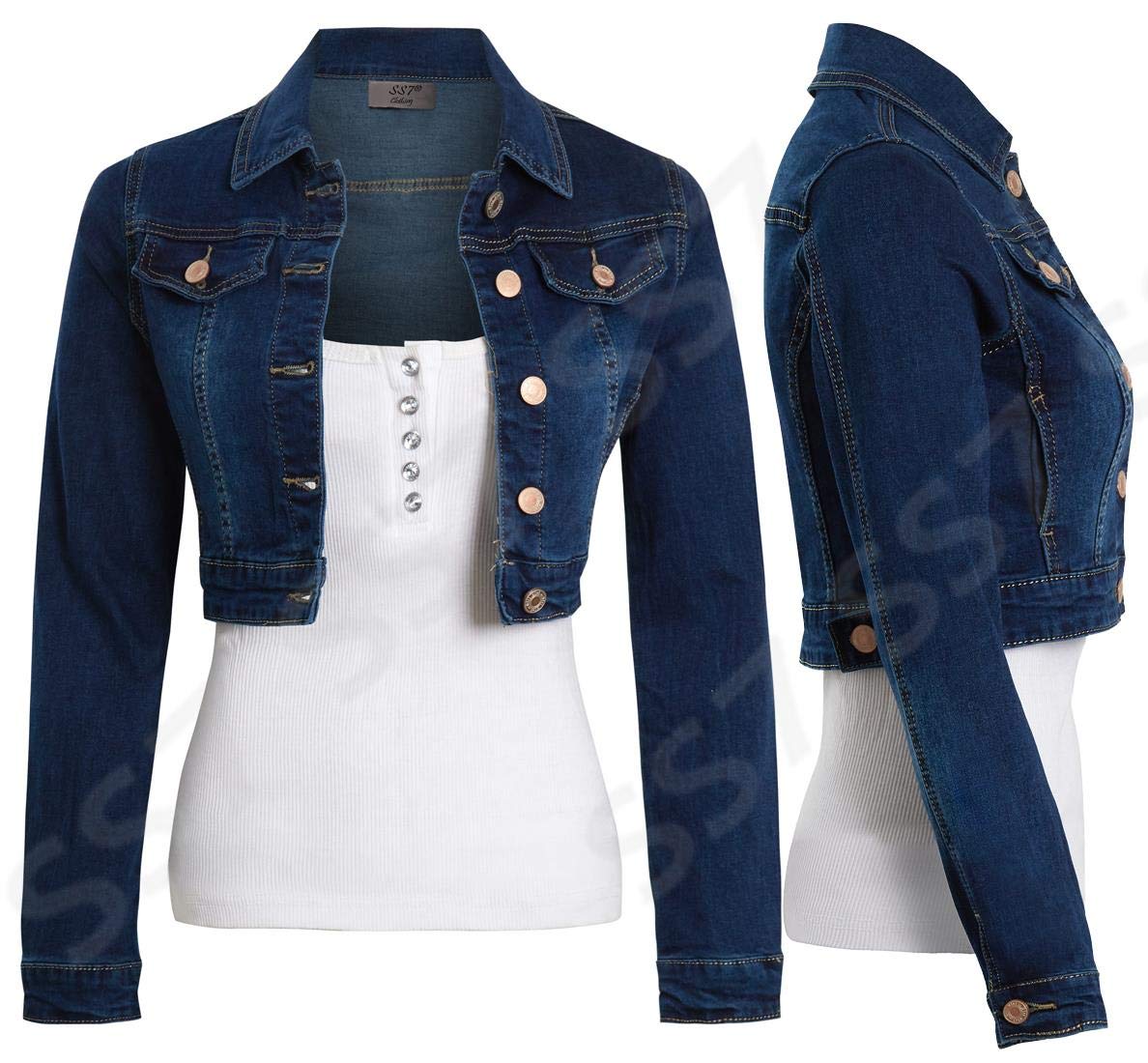 SS7 Femme Veste en Jean Cropped