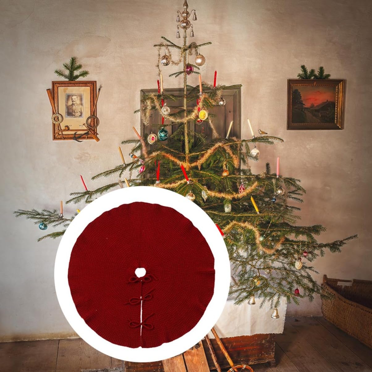 Cabilock 1pezzi Tappeto per Base Albero Sottopiedi per Albero di Natale Spesso e Morbido per Proteggere Pavimento e Moquette dagli Aghi