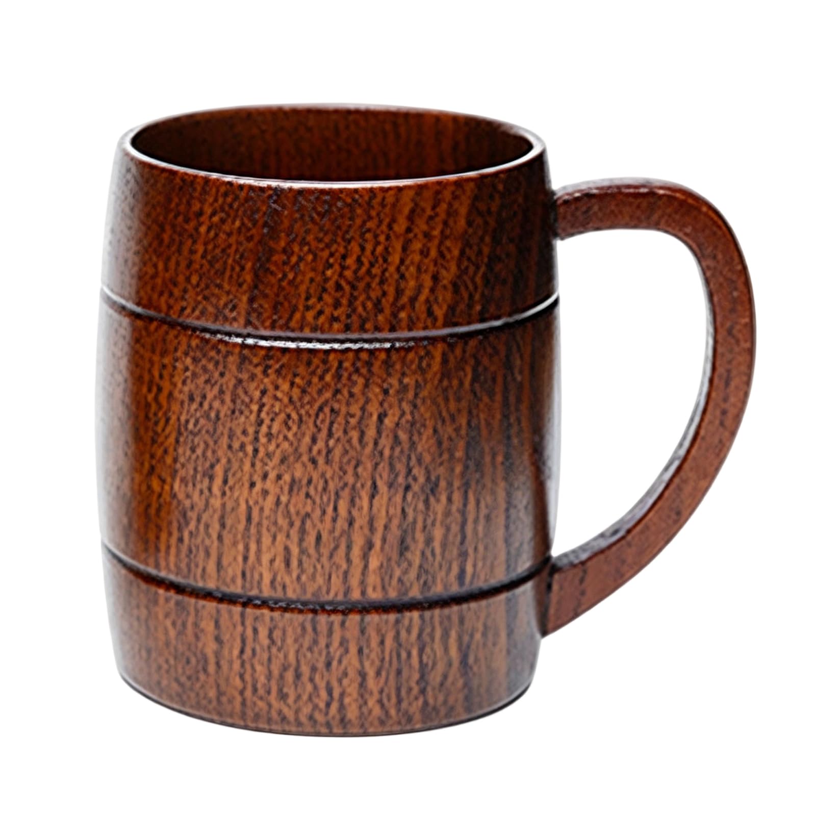 MALSSE Natural Wood Drinking Cup 270Ml Capacity Ideal for Juices Milk and Cold Beverages Comfortable Grip Simple Design Drinking Cup