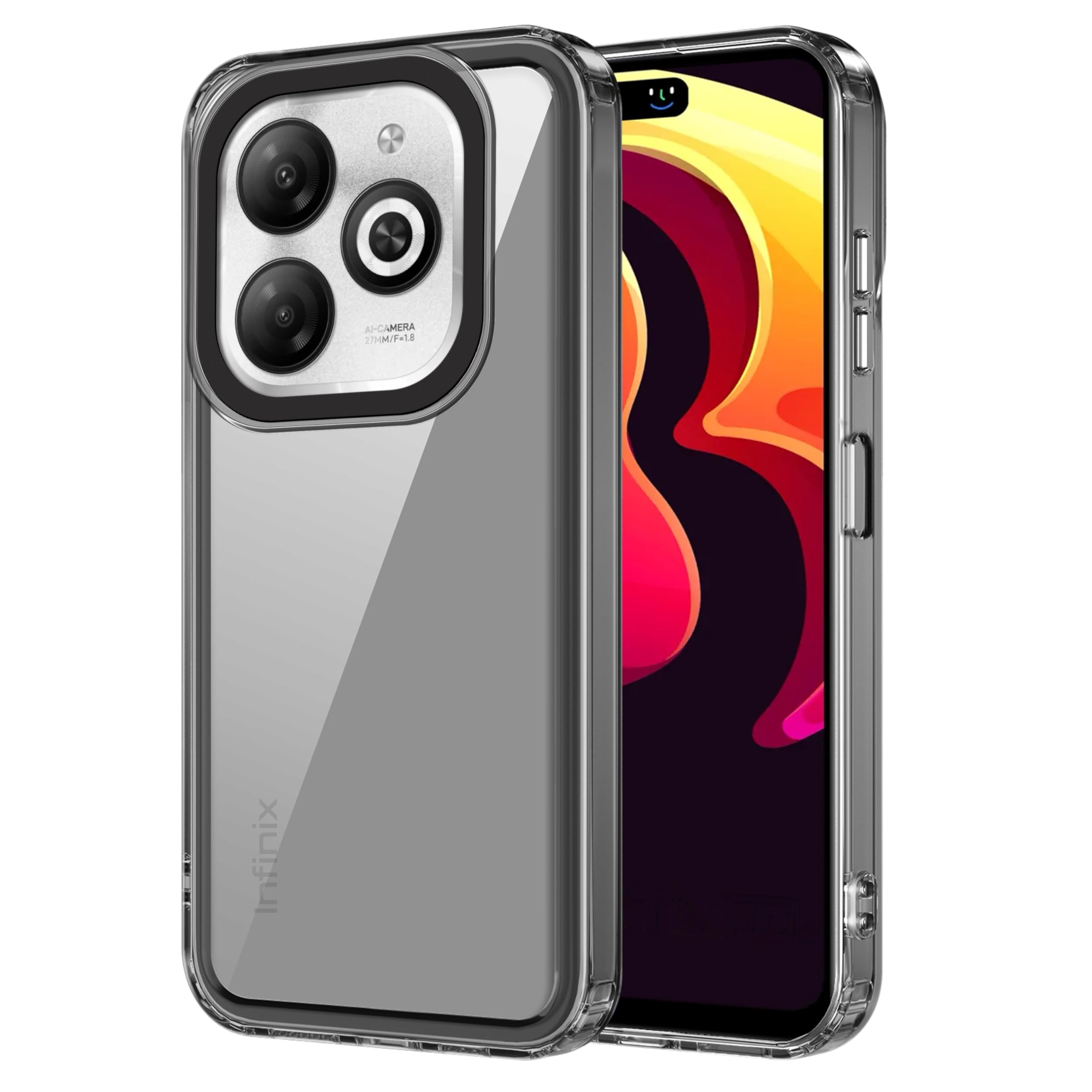 Zapcase Back Case Cover for Infinix Smart 8 HD | Compatible for Infinix Smart 8 HD Back Case Cover | Case Cover for Infinix Smart 8 HD with Camera Protection | (TPU + PC | Translucent Black) (B0CSPDLJQZ) Amazon Price History, Amazon Price Tracker