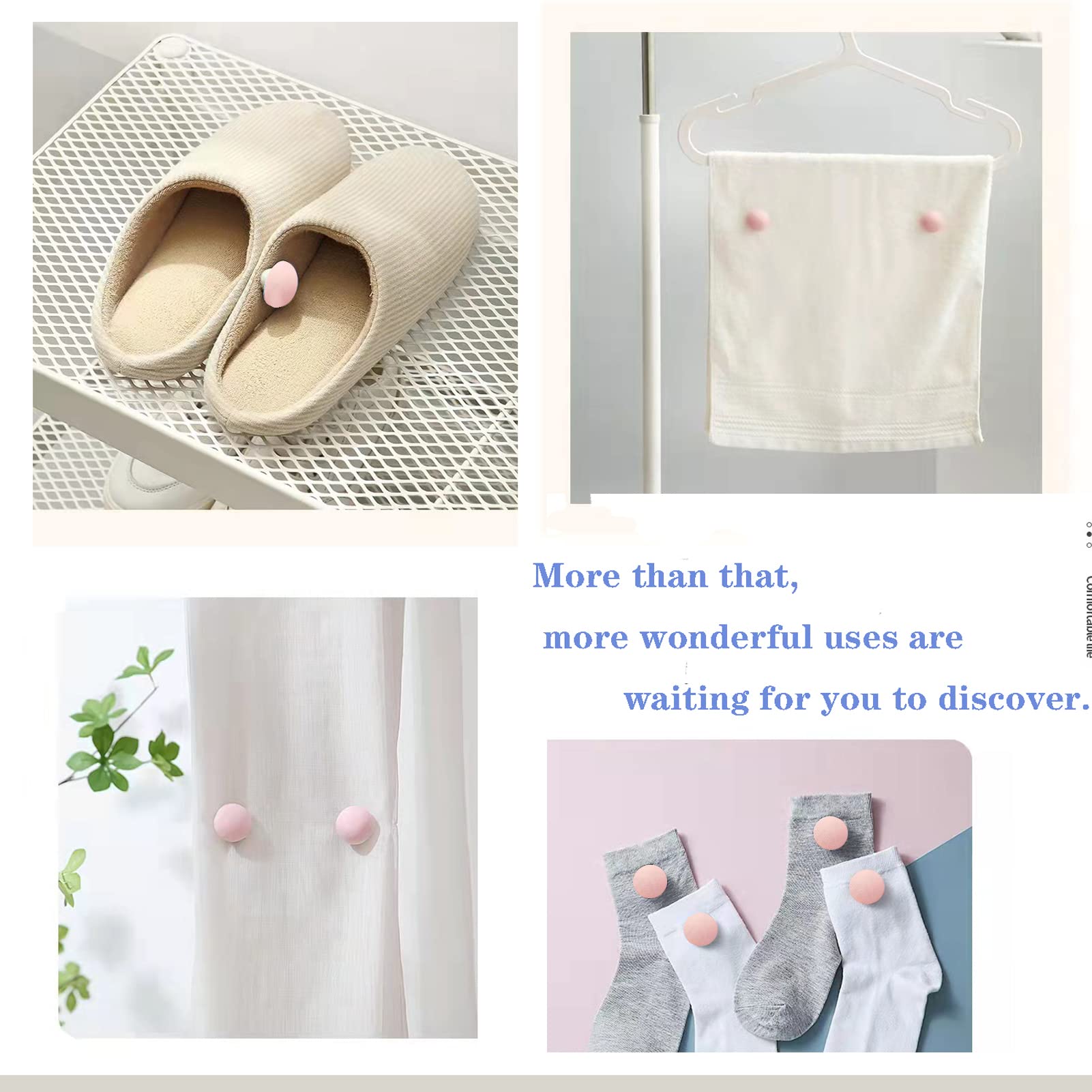 30 Pcs Duvet & Curtain Pins - Affordable Sets, Use as Duvet Donuts, Curtain or Drape Pins, Secure Upholstery (Round Pink) 4
