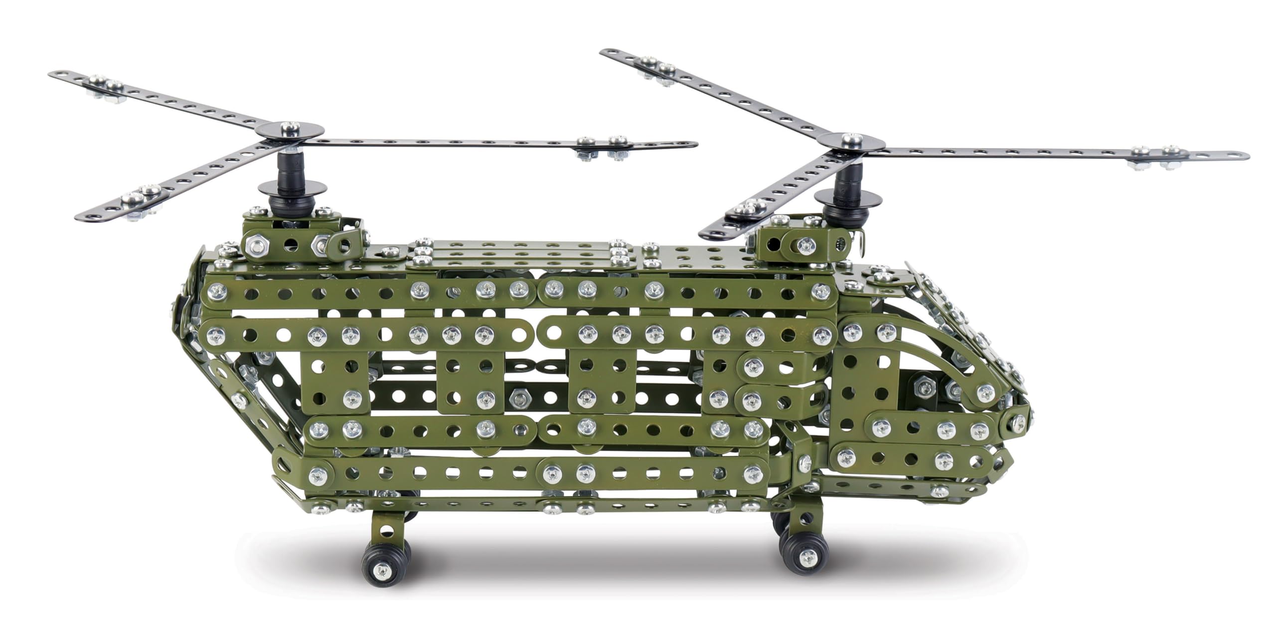 Coach House Partners Chinook Helicopter Metal Construction Set with Tools, 578 Pieces, Build Time 4 to 6 Hrs