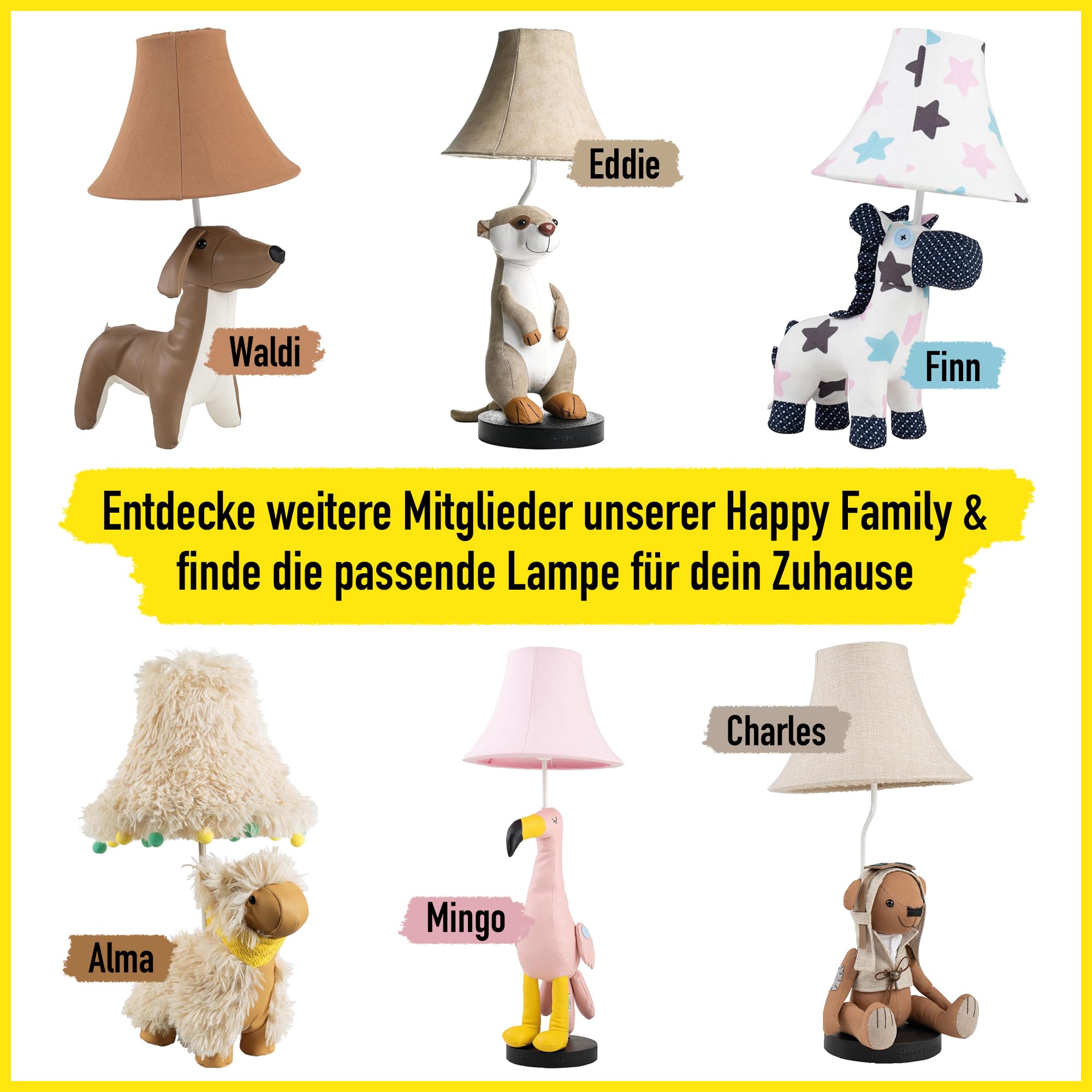 Maus LED-Tischleuchte 57 cm Leder Kinderzimmer Geschenk Handarbeit Lampe