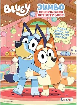 Bluey Jumbo Coloring and Activity Book Set - Cartoon Coloring Pages, Activity Sheets, Game, Puzzles, More | Bluey Coloring Book for Boys, Girls, Kids