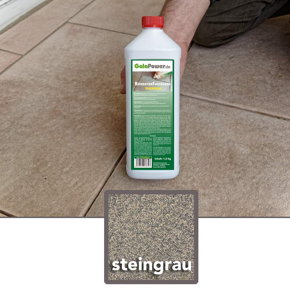 Reparaturfugensand 1,5 kg, aushärtend, Farbe: steingrau