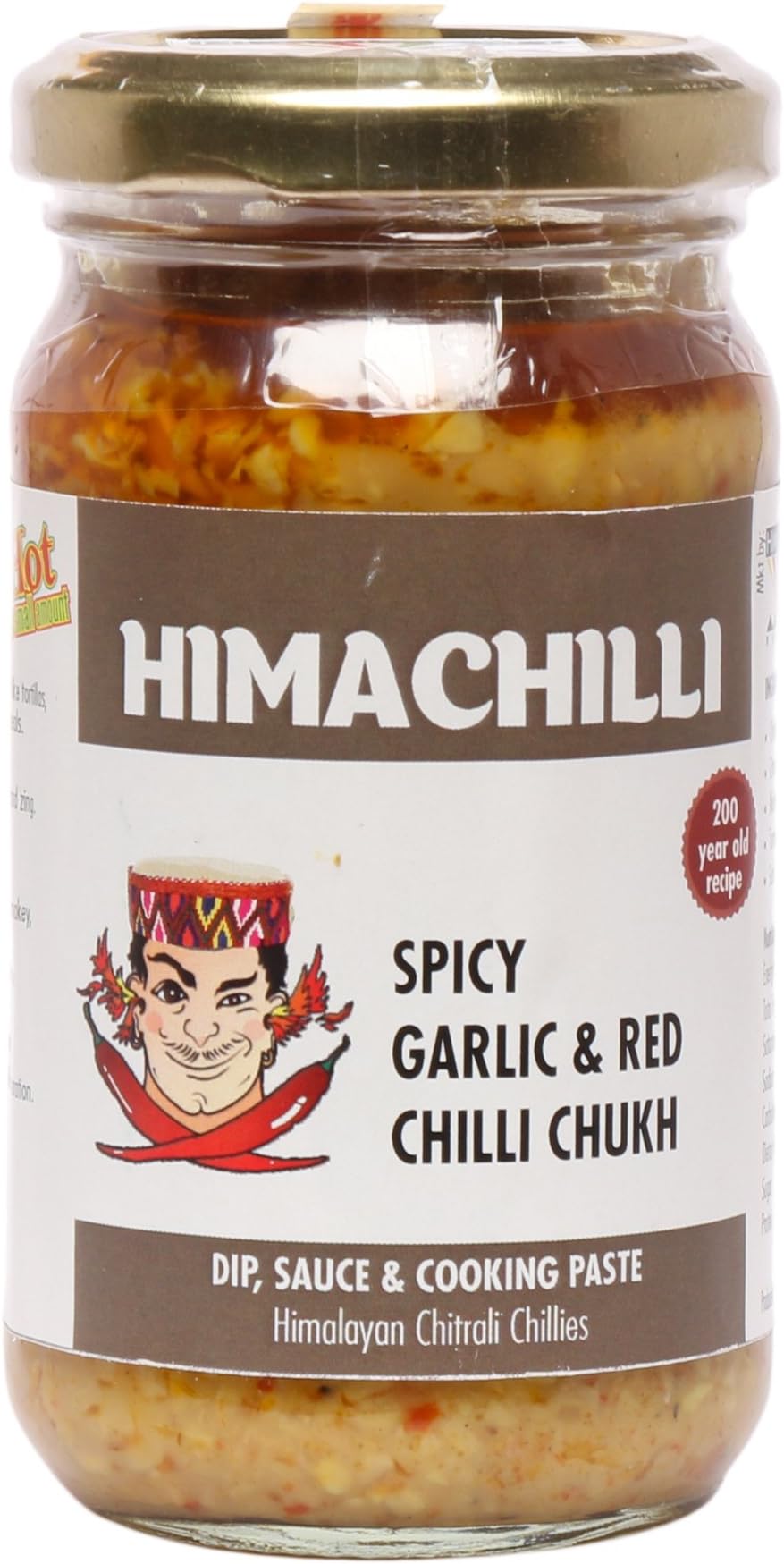 HIMACHILLI Traditional Spicy Garlic & Red Chili Chukh - Pack of 1, (200gm)