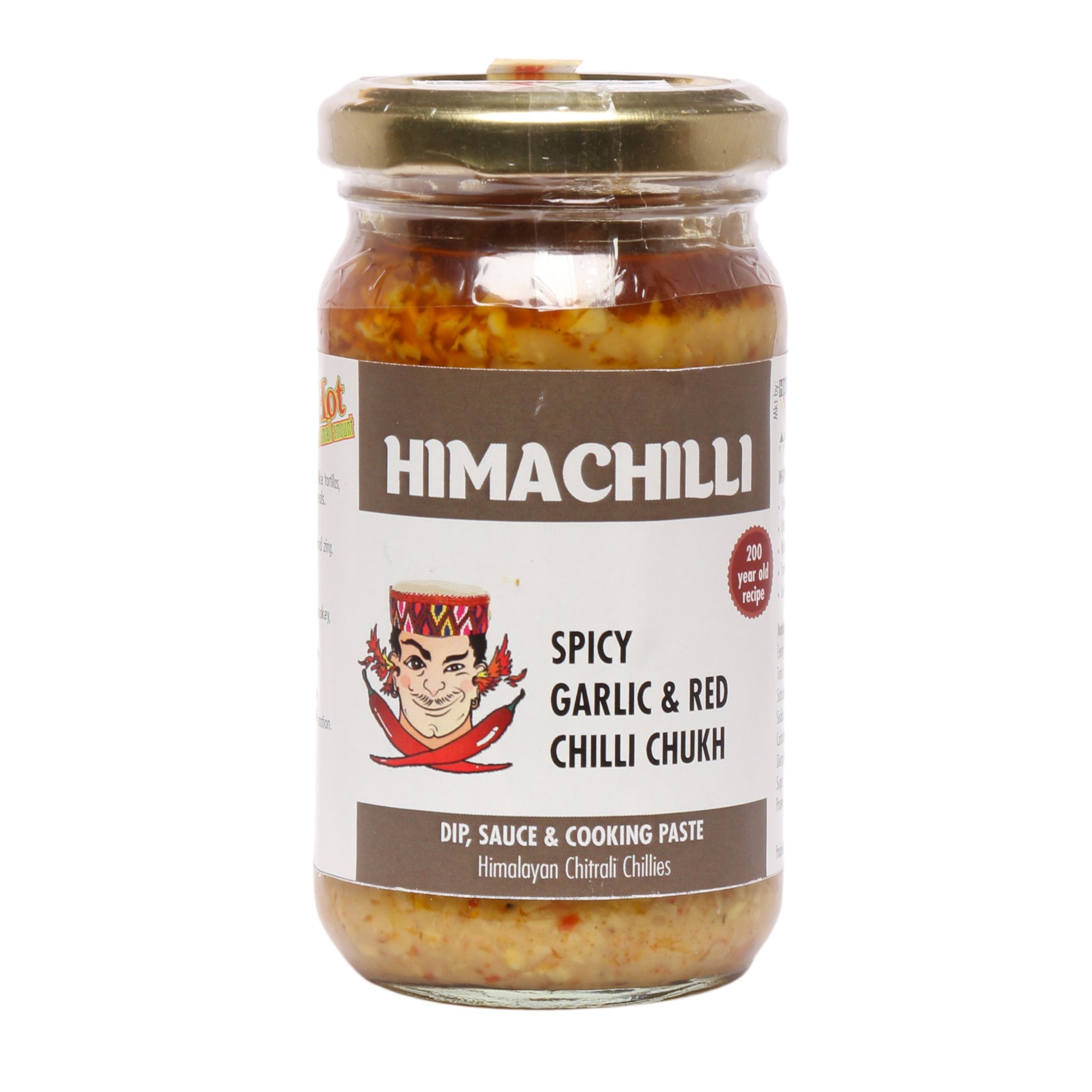 HIMACHILLI Traditional Spicy Garlic & Red Chili Chukh - Pack of 1, (200gm)