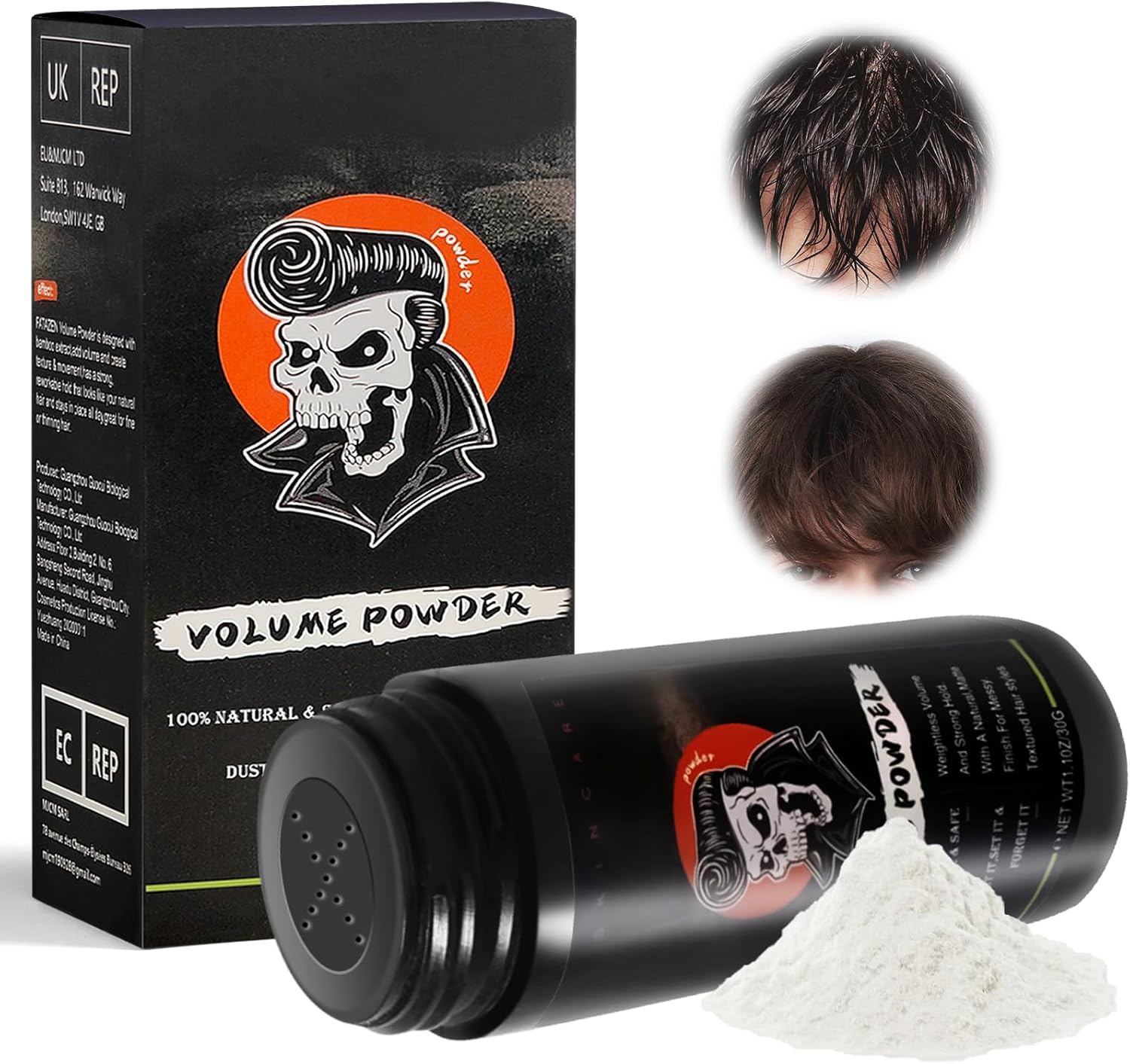 30 g haarstyling-poeder, haarpoeder met mat effect voor vrouwen en mannen, comfortabel haarstyling-poeder, stylingpoeder, matte look, meer grip haar, een matte afwerking