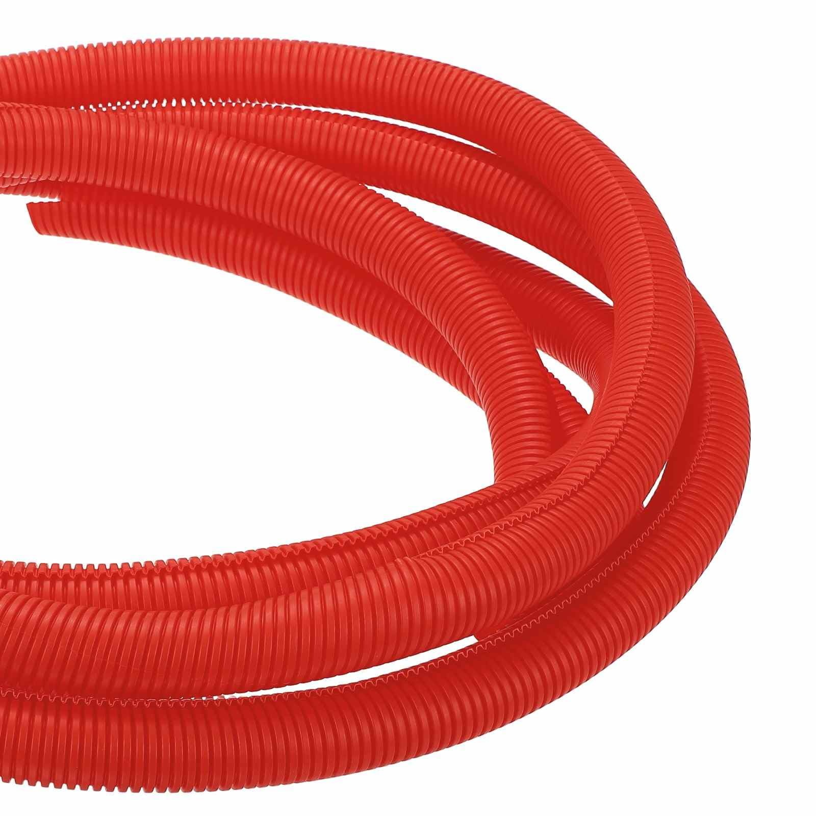 DMiotech 20ft Wire Loom Split Tubing 1 1/4 Inch, Cord Protectors from Pet Flexible Conduit Cable Management for Office Home Garden, Red โ image 1