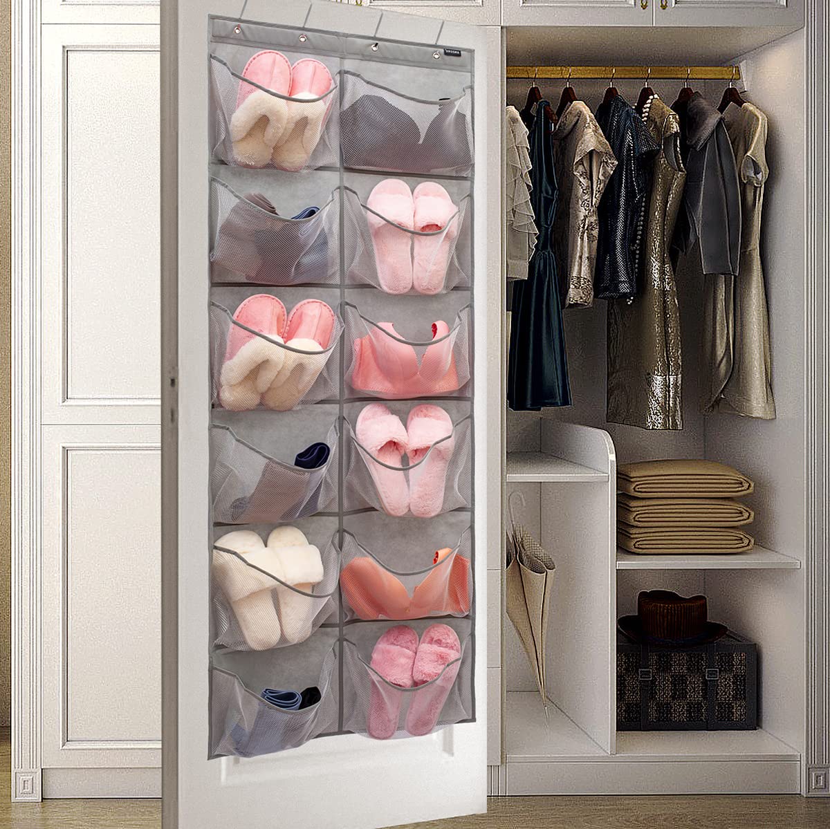 Schuh-Organizer Mit 35 Taschen Für Die Tür – 120 G/m² Stoff, Bis 27 Kg Belastbar