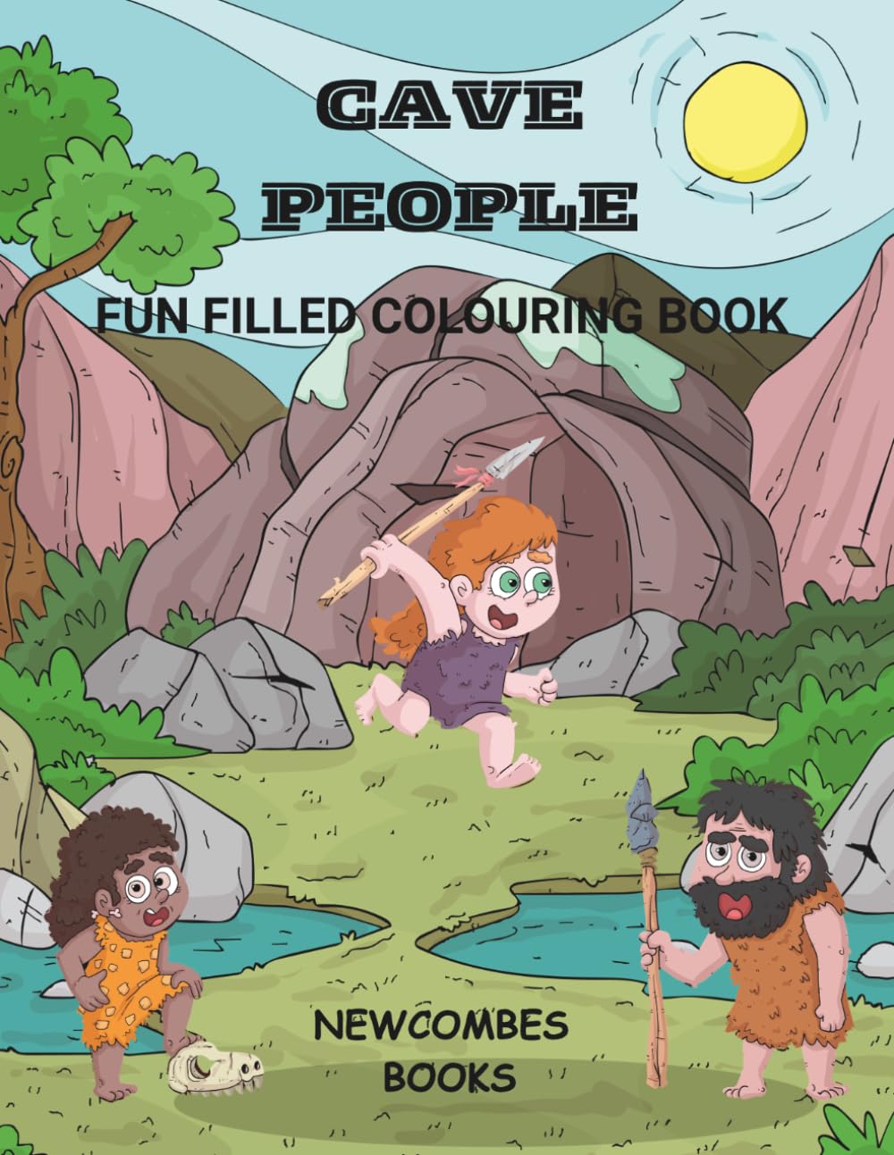 Cave people: Fun filled colouring book