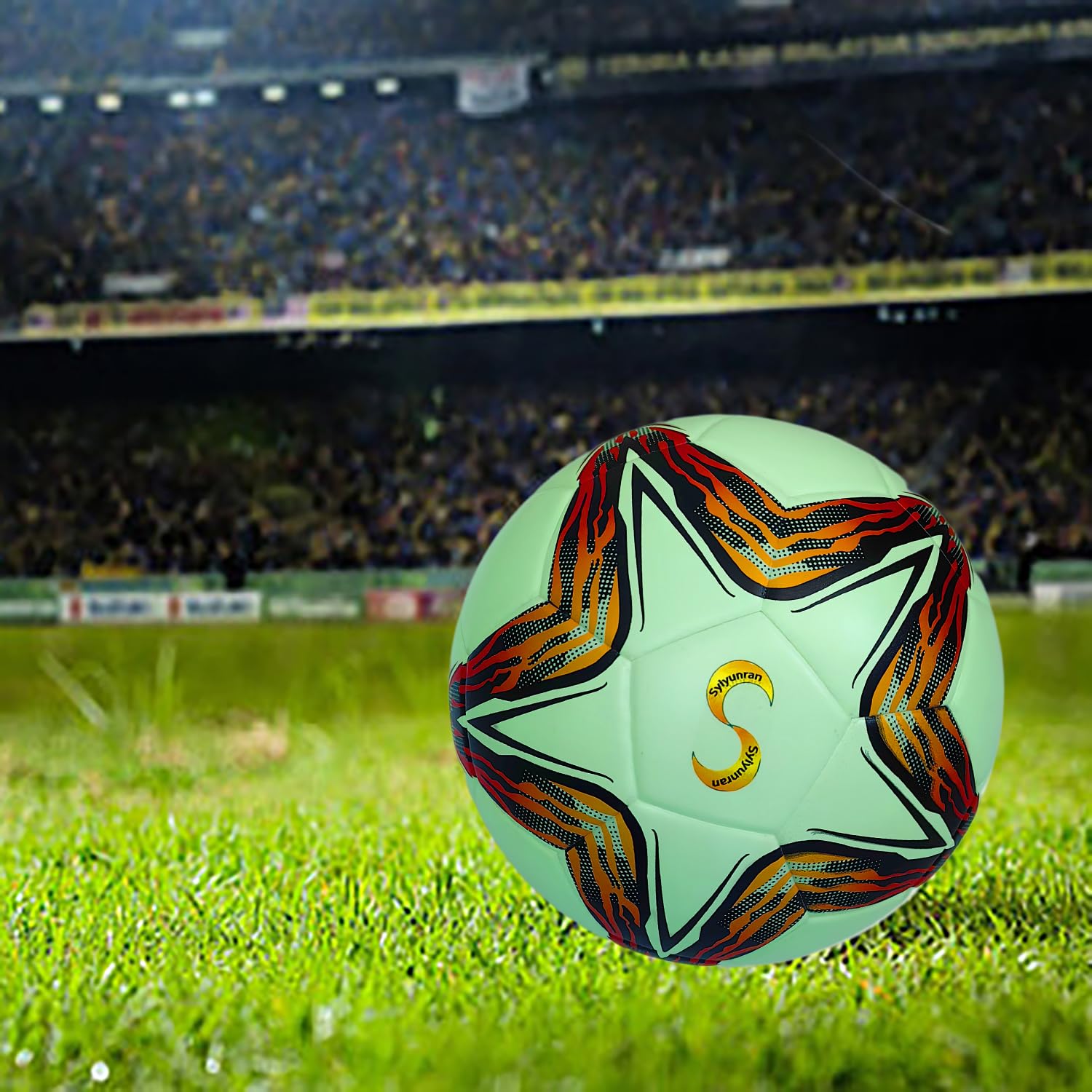 Size 5 Soccer Ball Pallone Da Calcio Glow In The Dark Footballs - Bianco, 1 Pezzo, Adatto Giochi Regolari di Formazione, Gli Amanti del Bambini Adulti Allo Stesso Modo