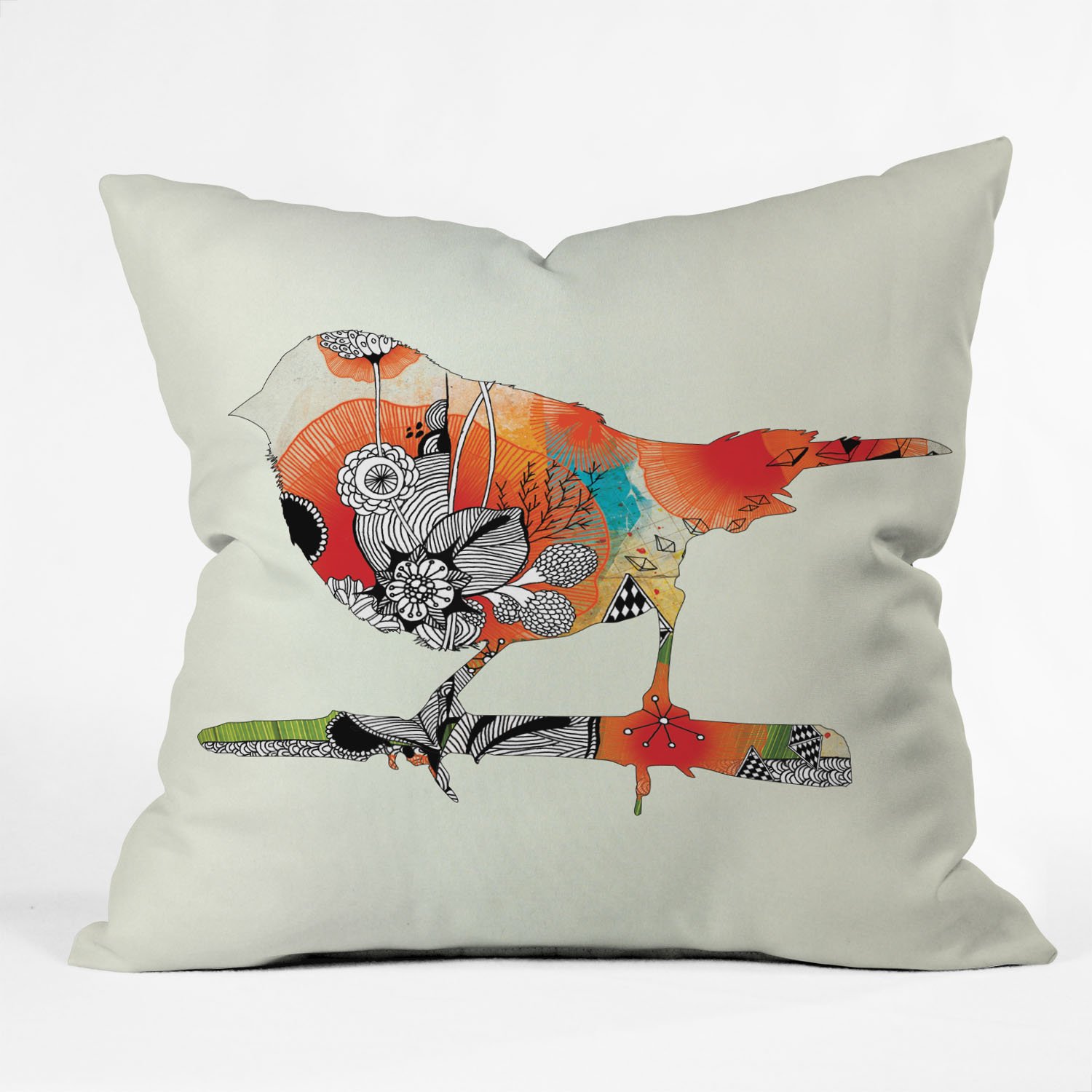 Deny Designs Iveta Abolina Little Bird Throw Pillow, 16 x 16