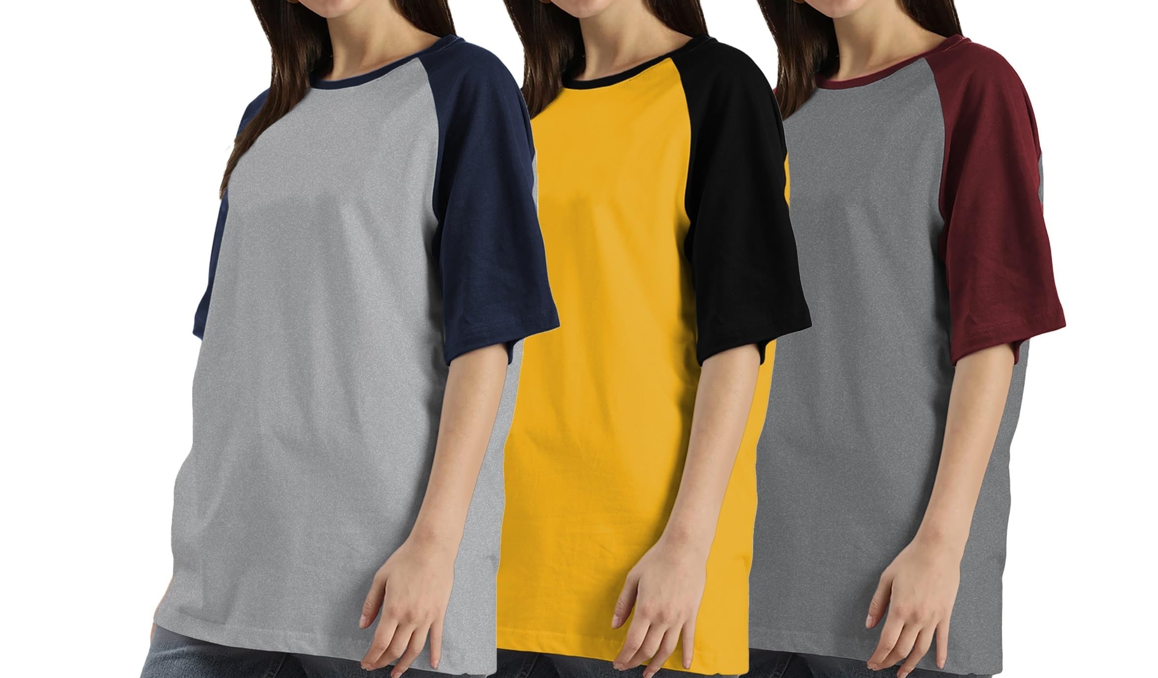 THE BLAZZEWomen's Cotton Maternity Round Neck Half Sleeve Loose|Baggy Fit Oversized Maternity|Pregnancy T-Shirt for Pregnant Women L74 Product Code (Size, Colour)