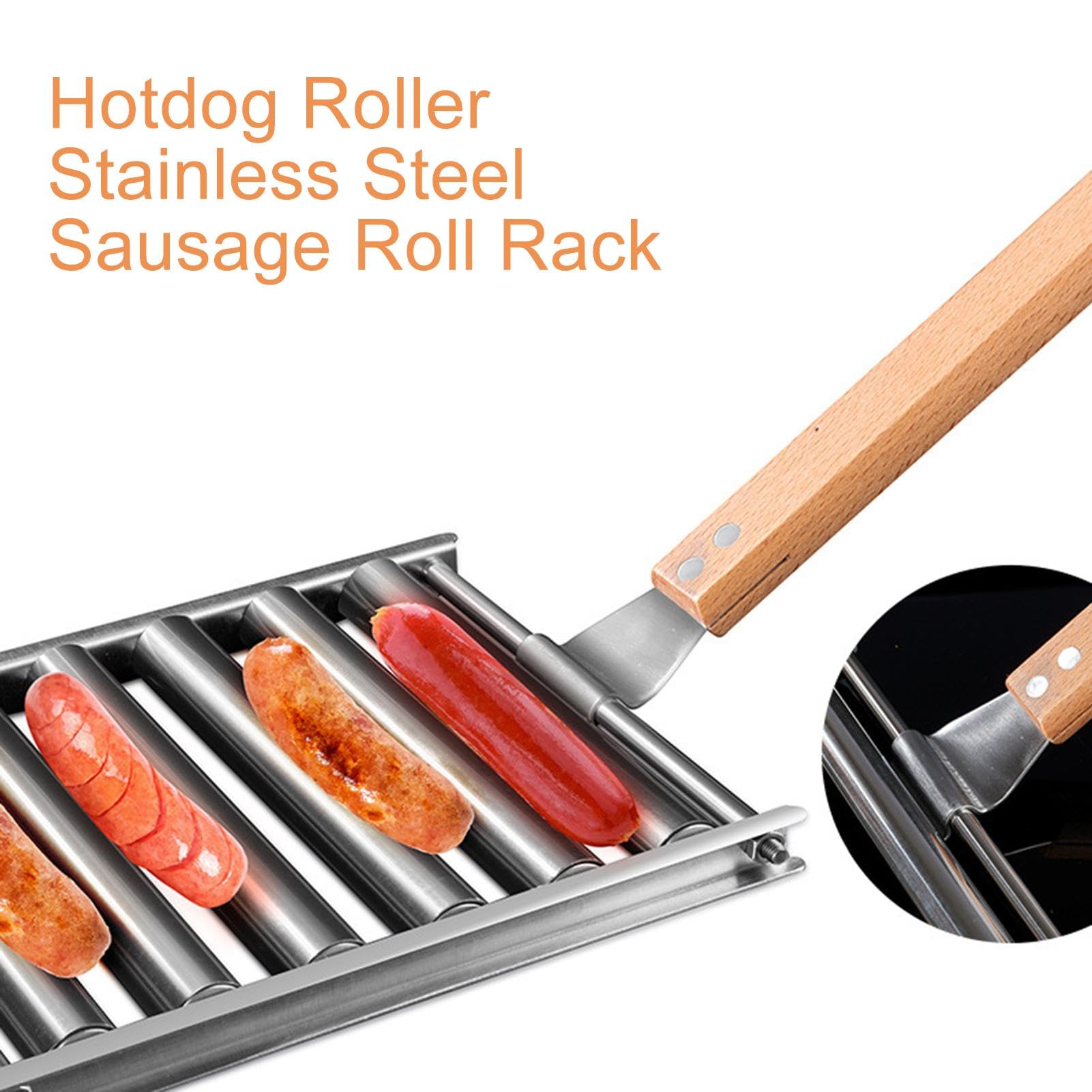Food Roller Rack Sausage Roller Rack Hot Dog Roller For Grill - Stainless Steel With ...