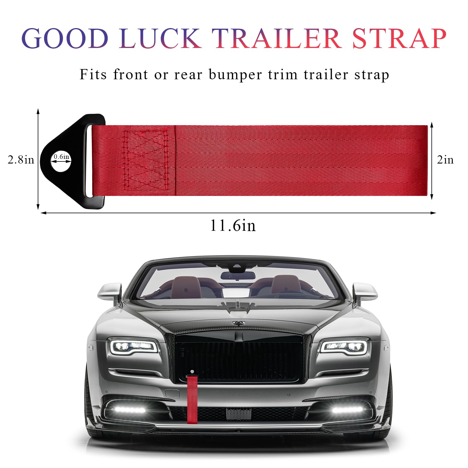 Brand New Supreme Race High Strength Black Tow Towing Strap Hook For Front Rear Bumper Jdm - View #10