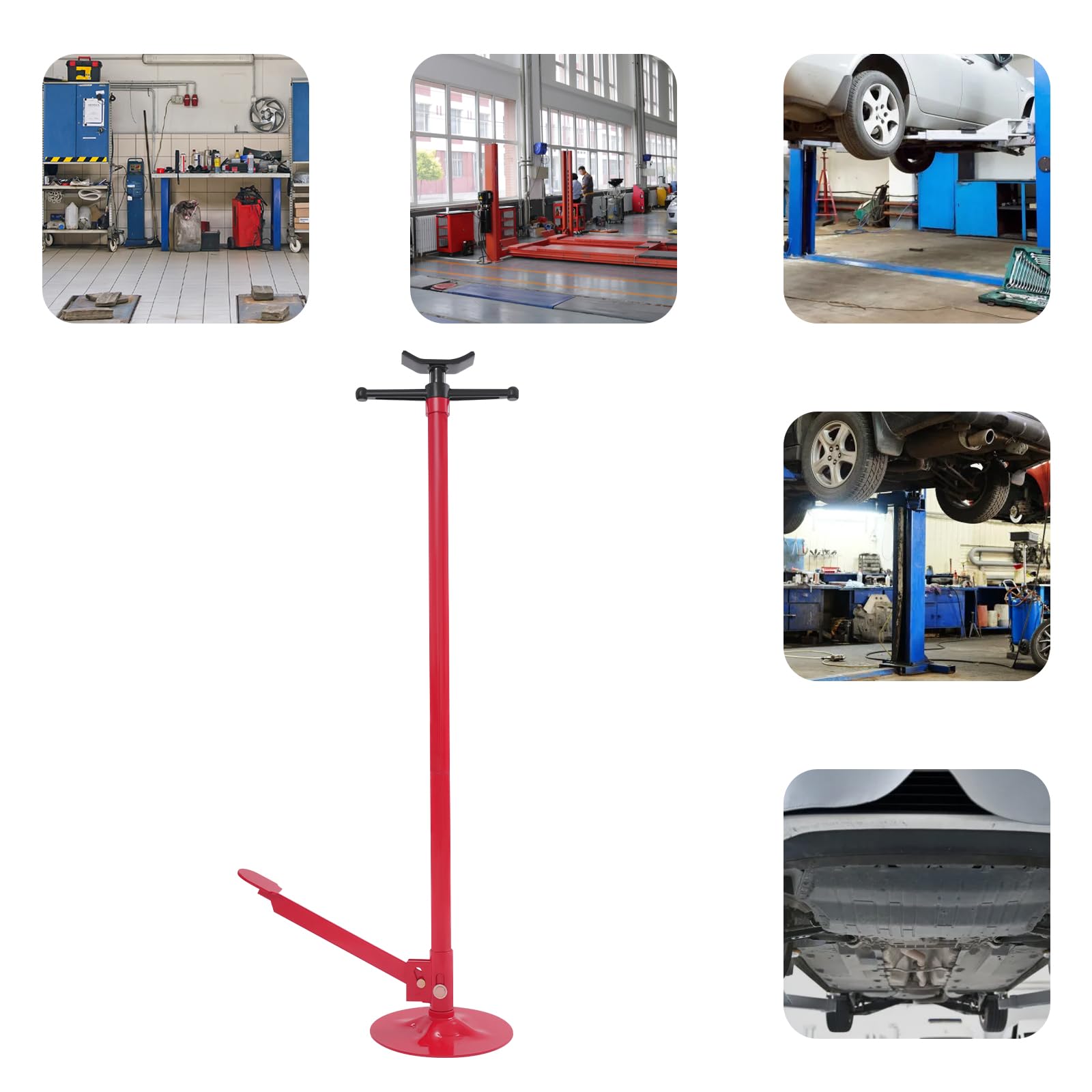 Soporte de elevación, elevador elevador, elevador de coche, soporte de reparación para taller, garaje, altura ajustable para mantenimiento de chasis, cambio de neumáticos