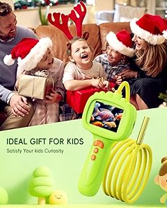 Borescope Snake Camera with Light for Kids, Outdoor Educational STEM Toys, Science Gifts for 5 Year Old Boy, Camping Nature Activities, Best Birthday Gift for Boys, Girls Ages 4,5,6,7,8,9,10(Green)