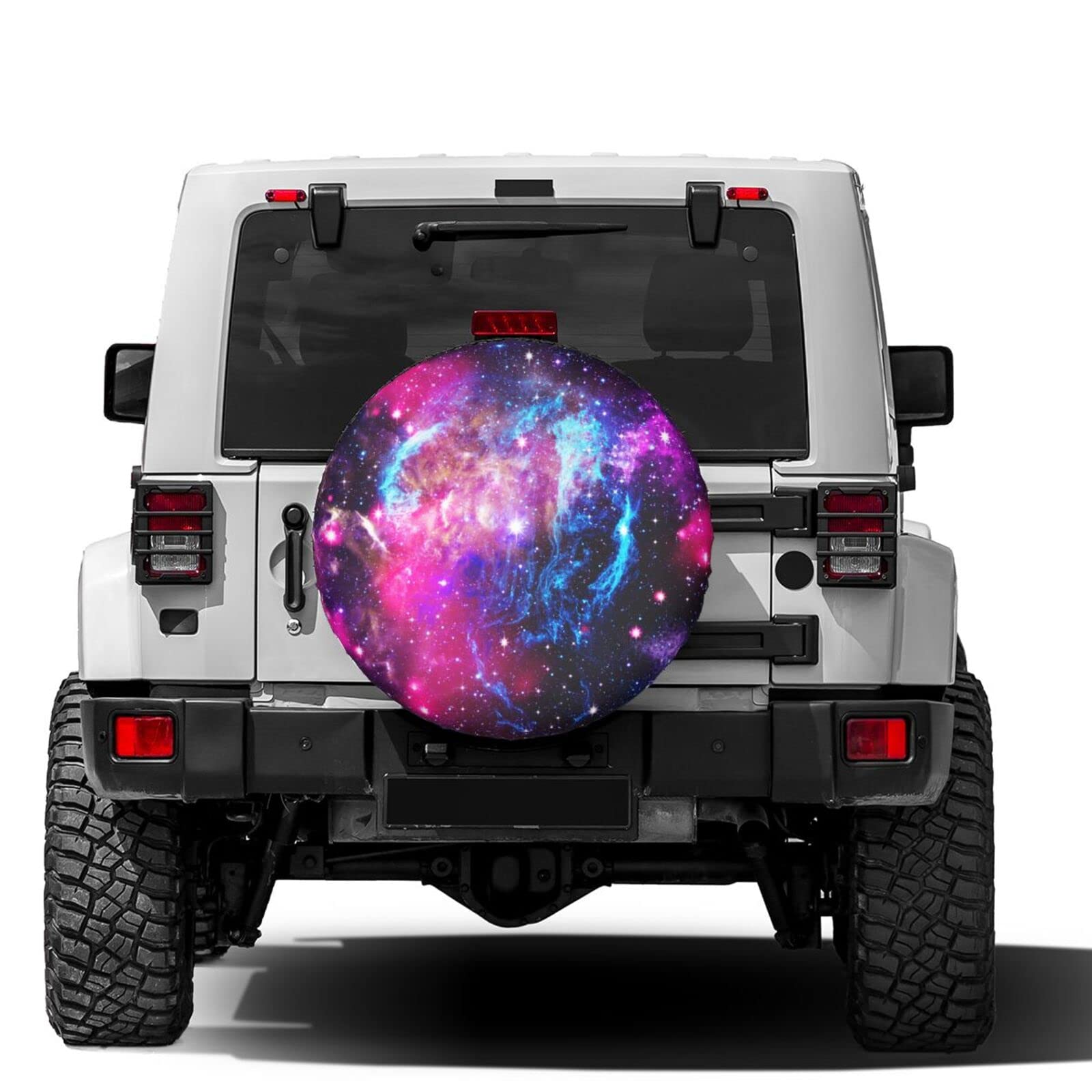 Foruidea Galaxy Spare Tire Cover Dust-Proof Wheel Tire Cover Fit Trailer, RV, SUV and Many Vehicle (14, 15, 16, 17 Inch)
