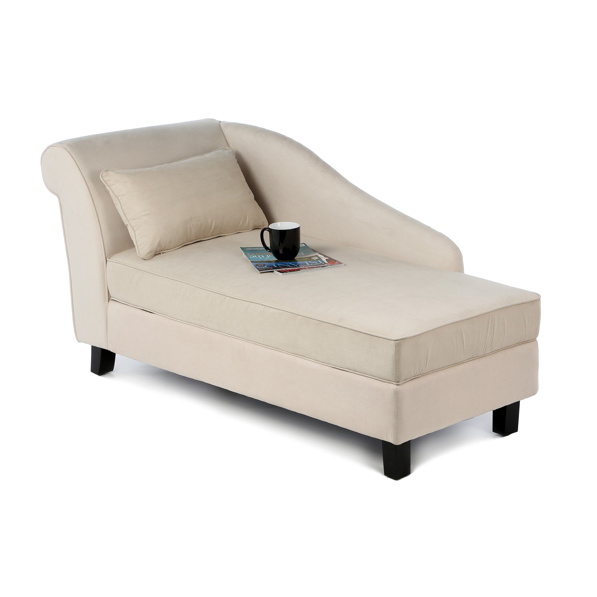 Castleton Home Storage Chaise Lounge Modern Long Chair Couch Sofa