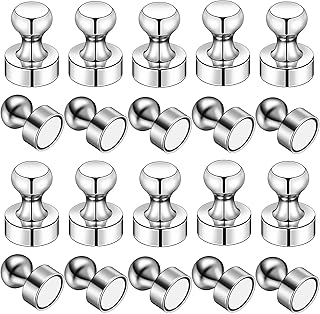 LOVIMAG Strong Magnets for Whiteboard, Fridge Magnet, Refrigerator Magnets, Small Push Pin Magnets for Whiteboard, Fridge, Office, Classroom and Map Magnets, Pack of 20