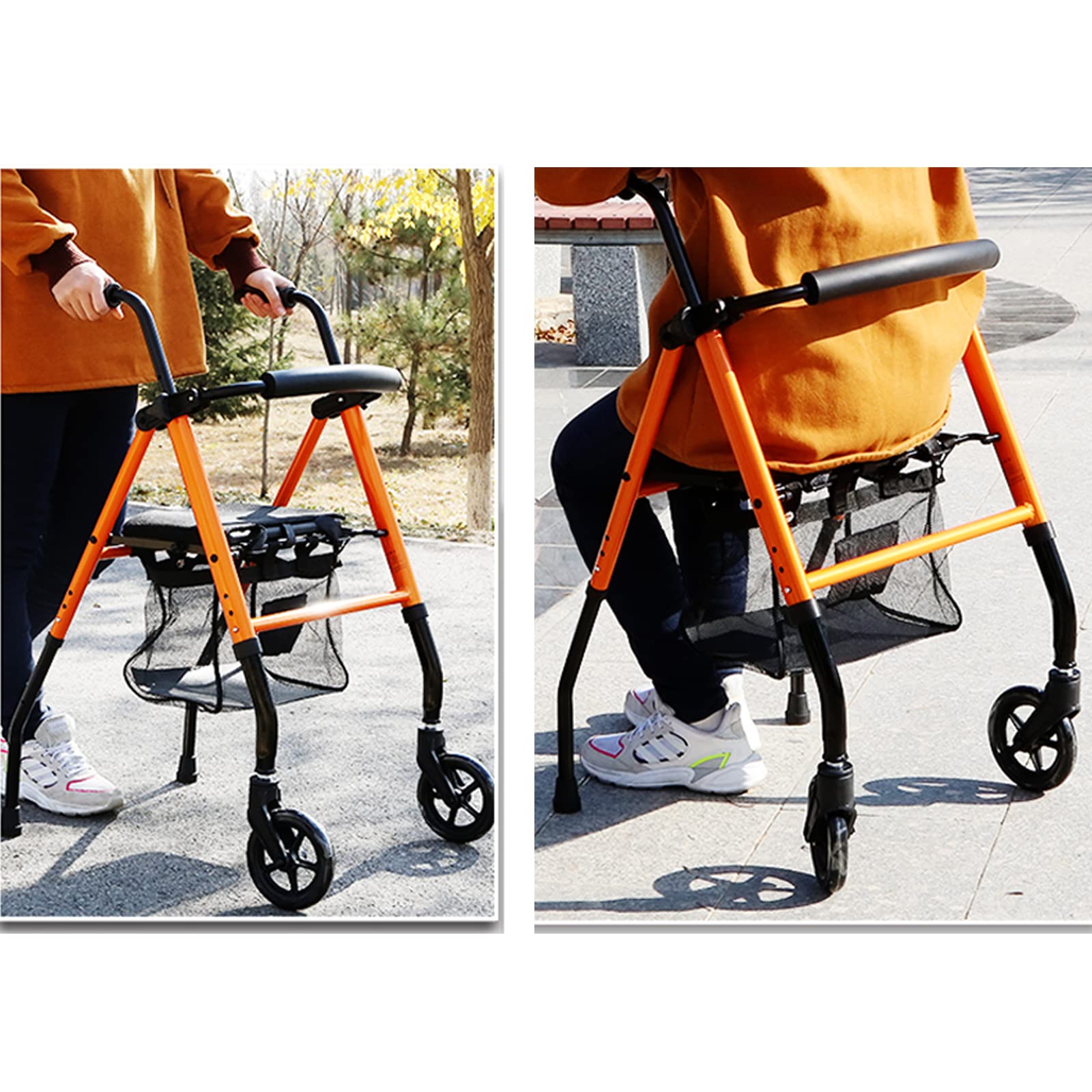 Cestas para andadores para Personas Mayores con Asiento - Andador Cestas para andadores para Personas Mayores con Ruedas Cesta para andadores para Personas Mayores con Ruedas médic