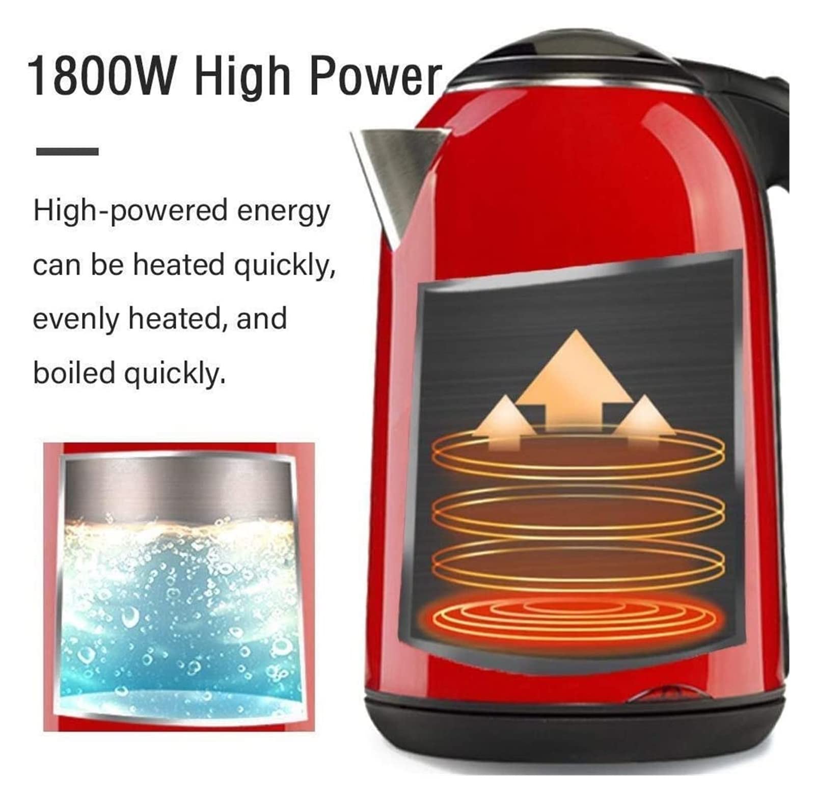 Hervidor eléctrico de café de preparación rápida, hervidor de Agua con Silbato, autoapagado, autoprotección en seco antiquemaduras, Termo de Temperatura Constante, Moda