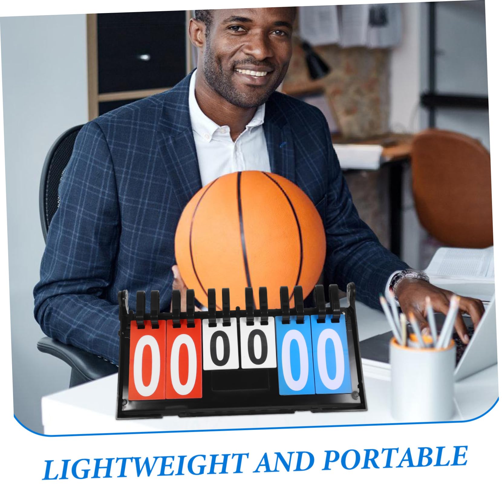 TOYANDONA Tabellone Segnapunti Ribaltabile in Plastica per Giochi Sportivi Come Basket Calcio Tennis Stampa Chiara e Resistente Facile da Girare Le Pagine