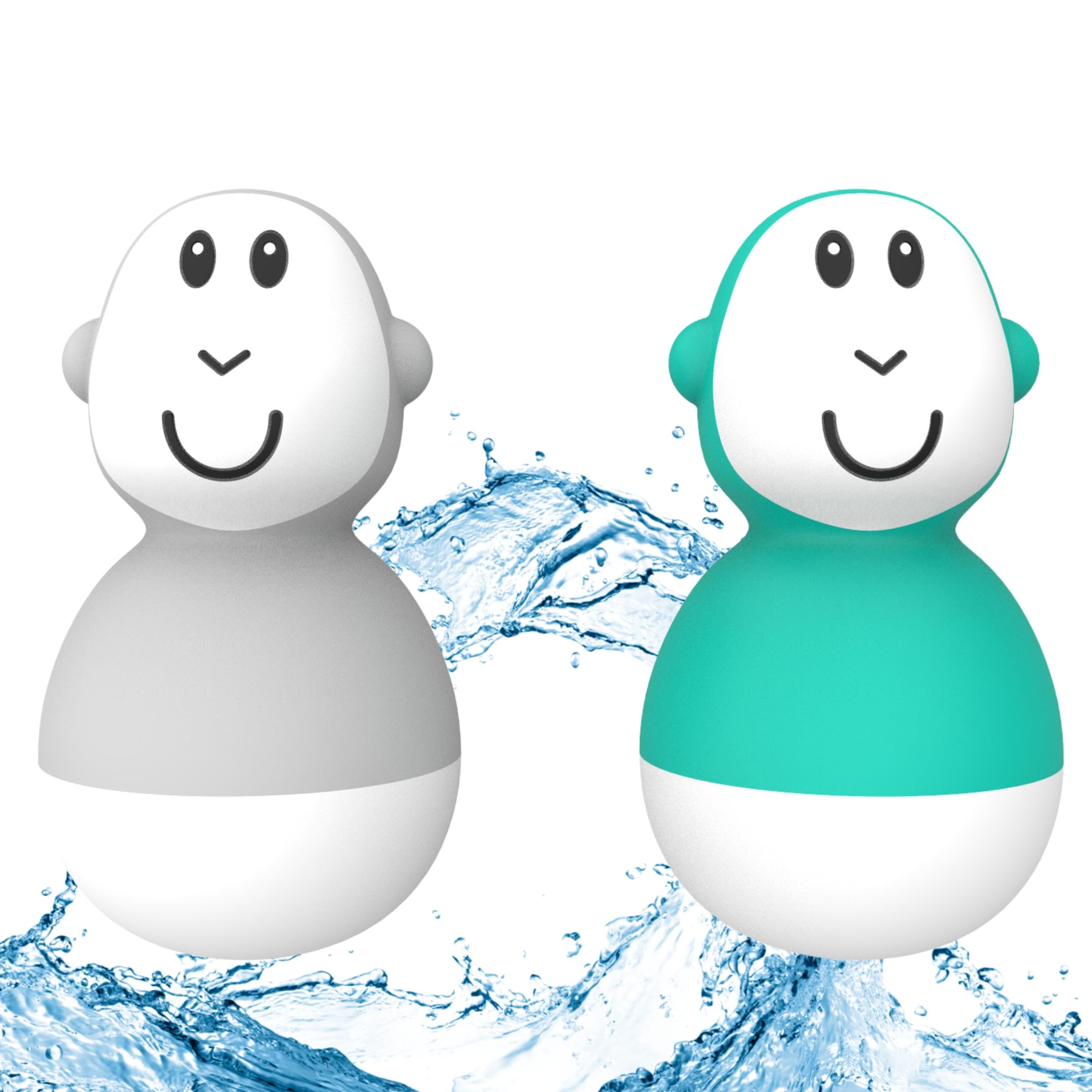 Matchstick Monkey Badezeit Baby Antimikrobielles Baby Badespielzeug Badewackel Wackelfiguren / sensorisches Lernen / leicht zu greifen / 2er Set / ab 12 Monaten