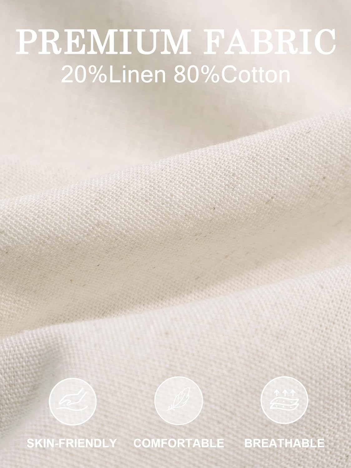 PLEPAN Mens Linen Pants Elastic Waist Drawstring Casual Linen Dress Pants Summer Beach Lightweight Trousers - Image 6