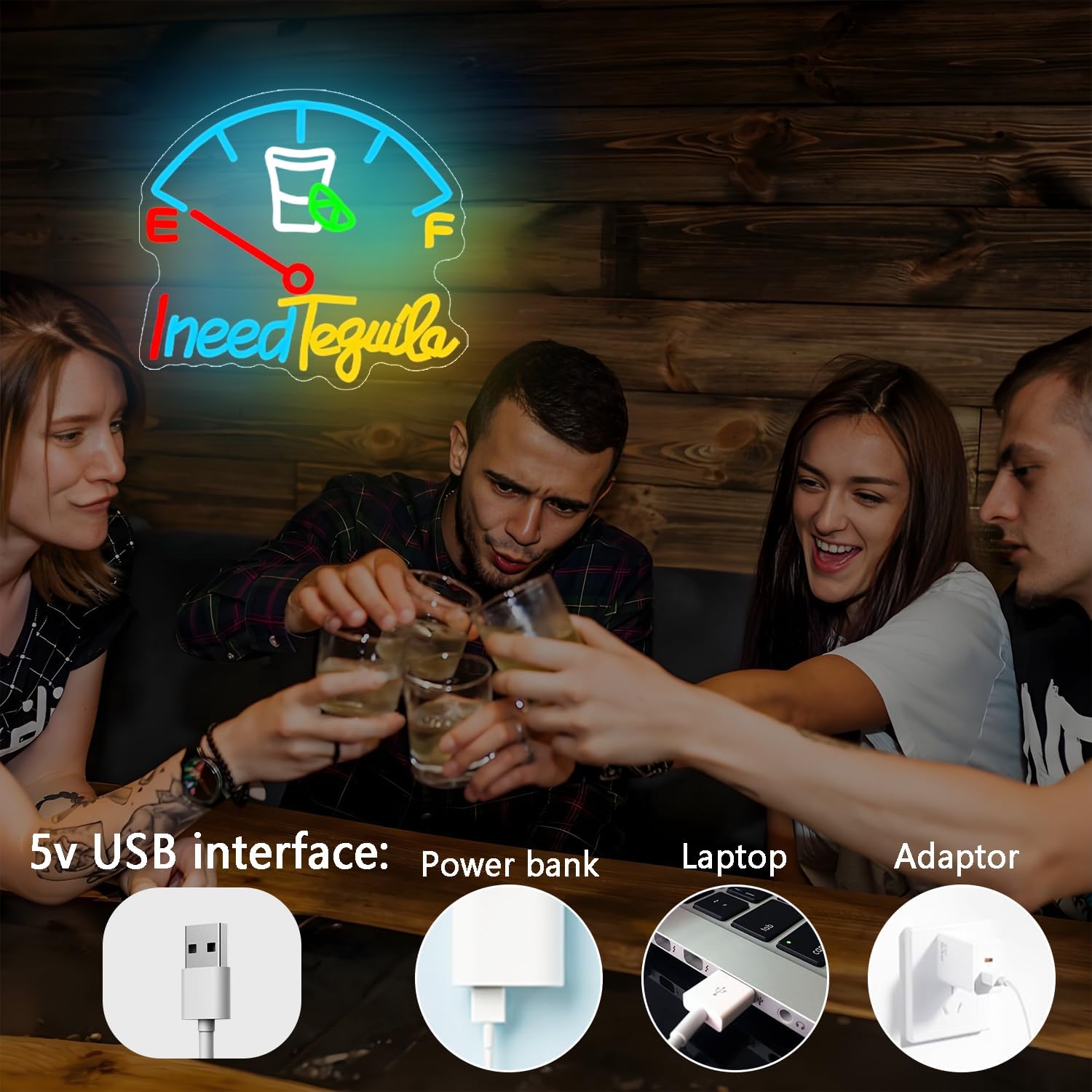 Tequila Neon Sign Dimmable Tequila Led Sign for Wall Decor tequila Led Night Up Sign for Man Cave Bar Wine Cellar Party Restaurant Christmas Gift Decoration - Image 4