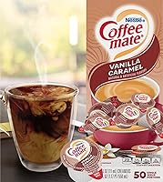 Vista 4 de Nestle Coffee mate - Crema líquida para café, vainilla y caramelo, caja de 50 unidades (paquete de 2) con cuchara de café By The Cup