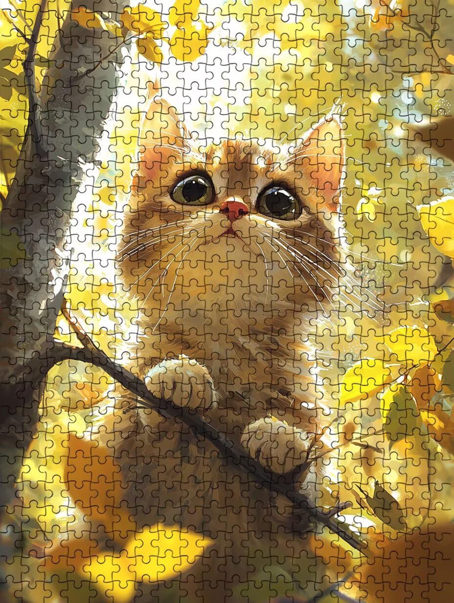 Puzzle 3000 elementów, puzzle dla dorosłych kot gałęzie artystyczne puzzle, gra puzzli, drewniane układanki, niemożliwe klasyczne układanki, do gry edukacyjnej wyzwanie zabawki, układanki rodzinne