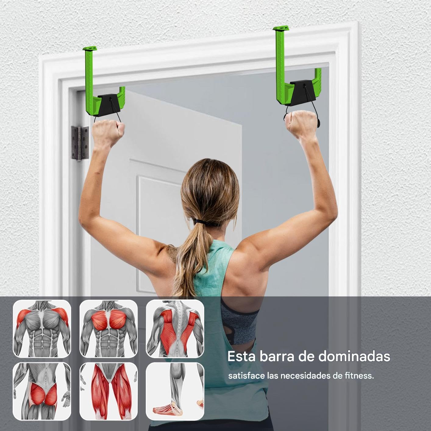 Barras De Dominadas Para Puerta,Barra De Ejercicios Antideslizante - Dispositivo Compacto Antideslizante para Fitness Viajes y Oficinas