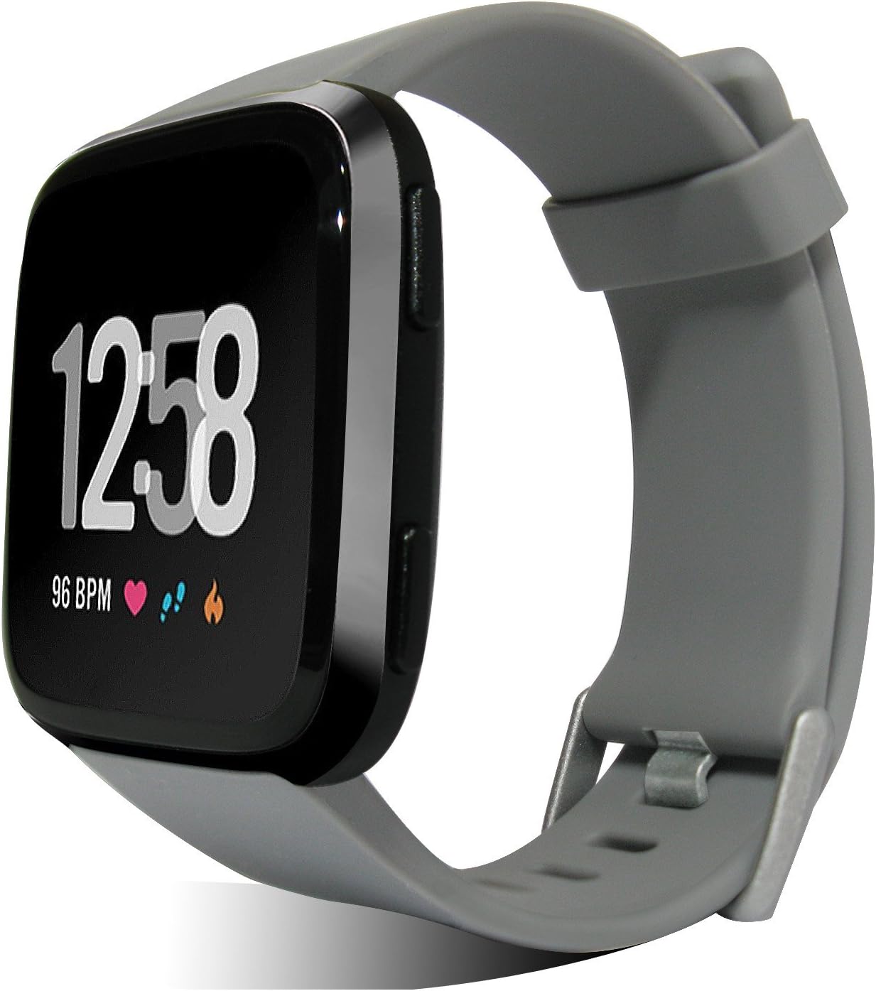 Kourpar Sport Bands for Fitbit Versa/ Versa2/ Versa Lite Classic Soft Silicone Replacement Wristbands Watchband Compatible with Fit bit Versa 2 Watch for Men Women Sports Large Size