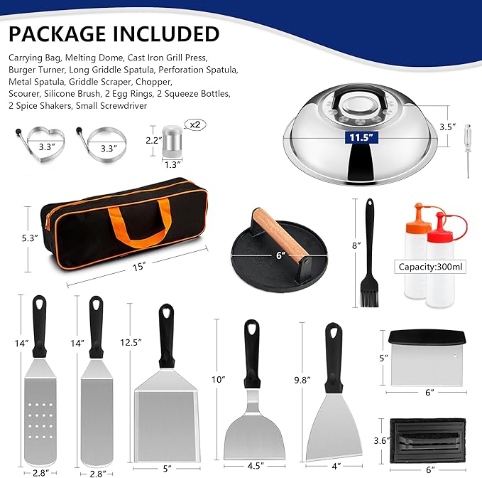 Kit de Accesorios para Parrilla 18 Piezas Joyfair miniatura 6